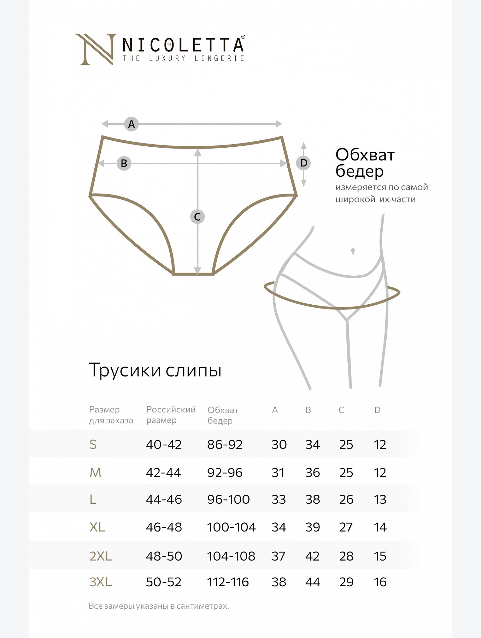 Женские трусы-слипы с высокой посадкой 5шт. Nicoletta