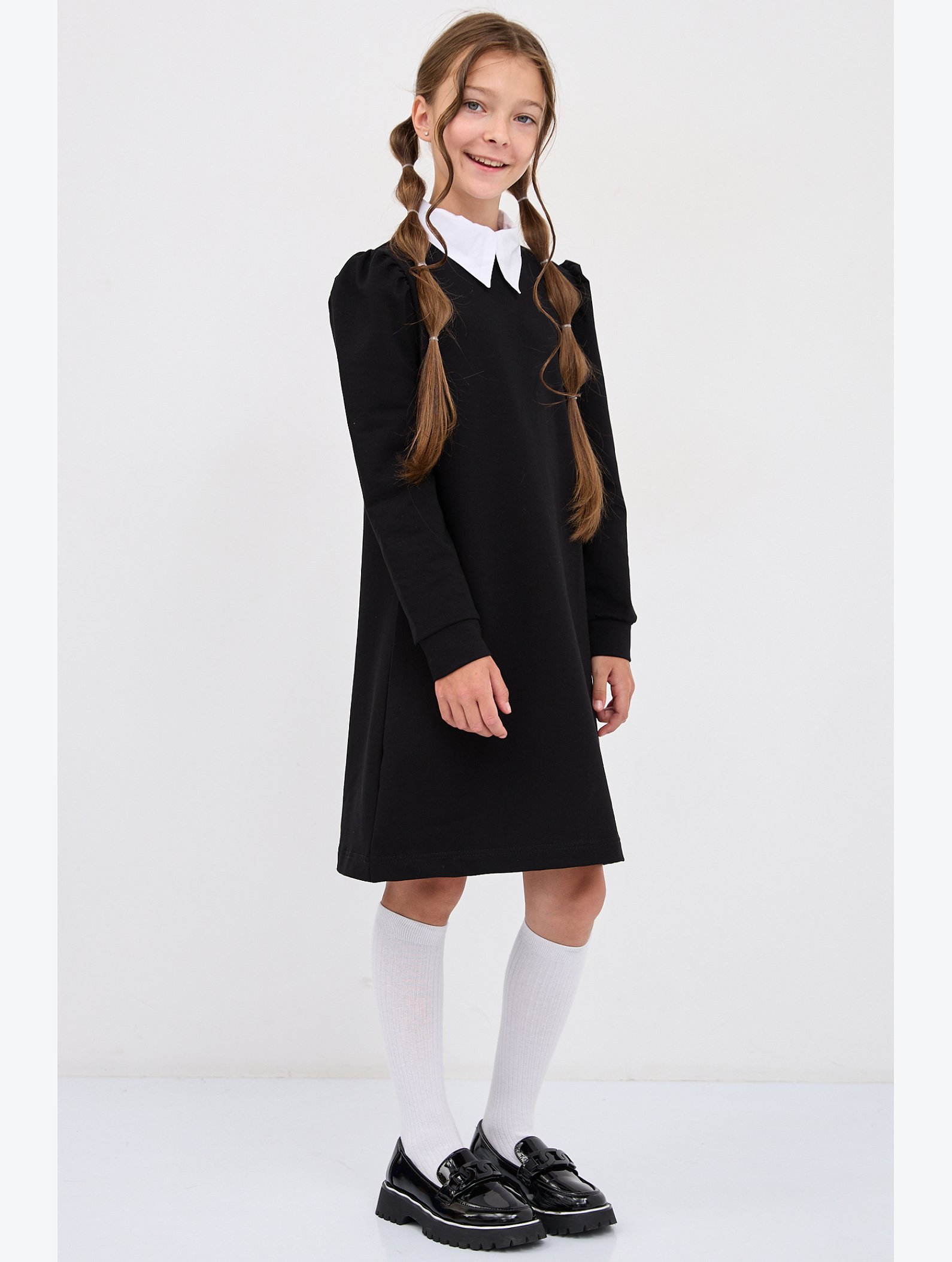 Школьное платье для девочки из футера двухнитки Bonito