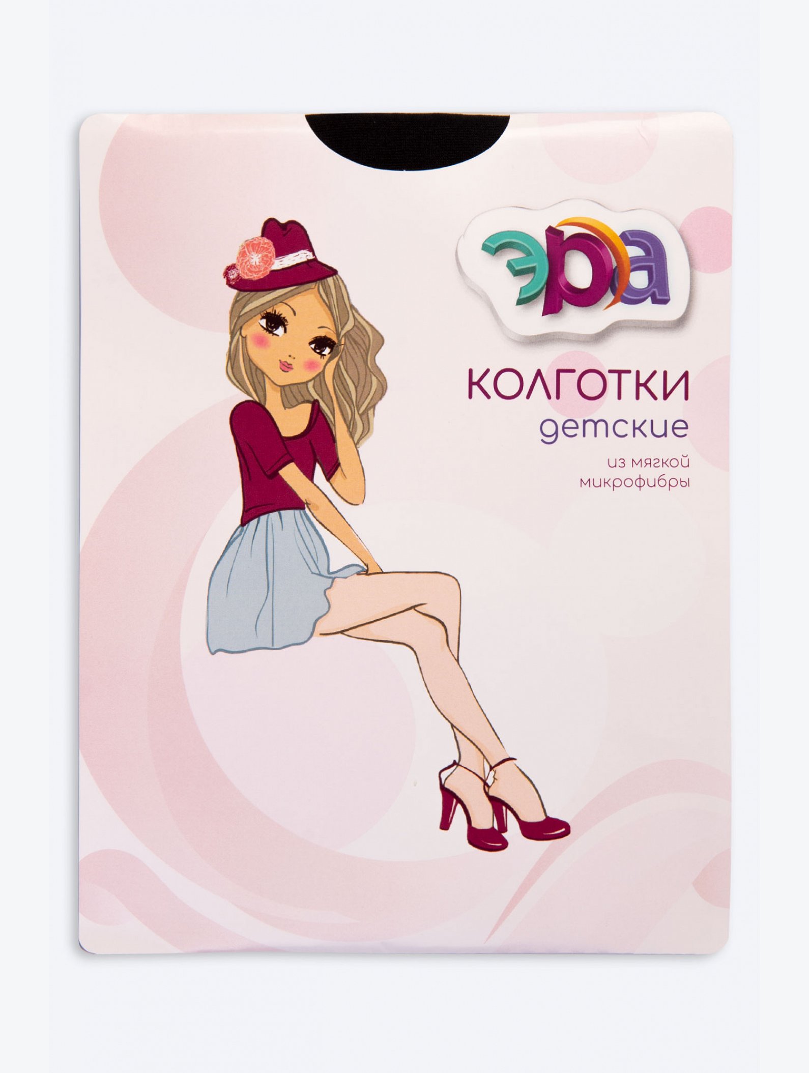 Матовые колготки для девочки с эффектом велюра 60 ден Эра