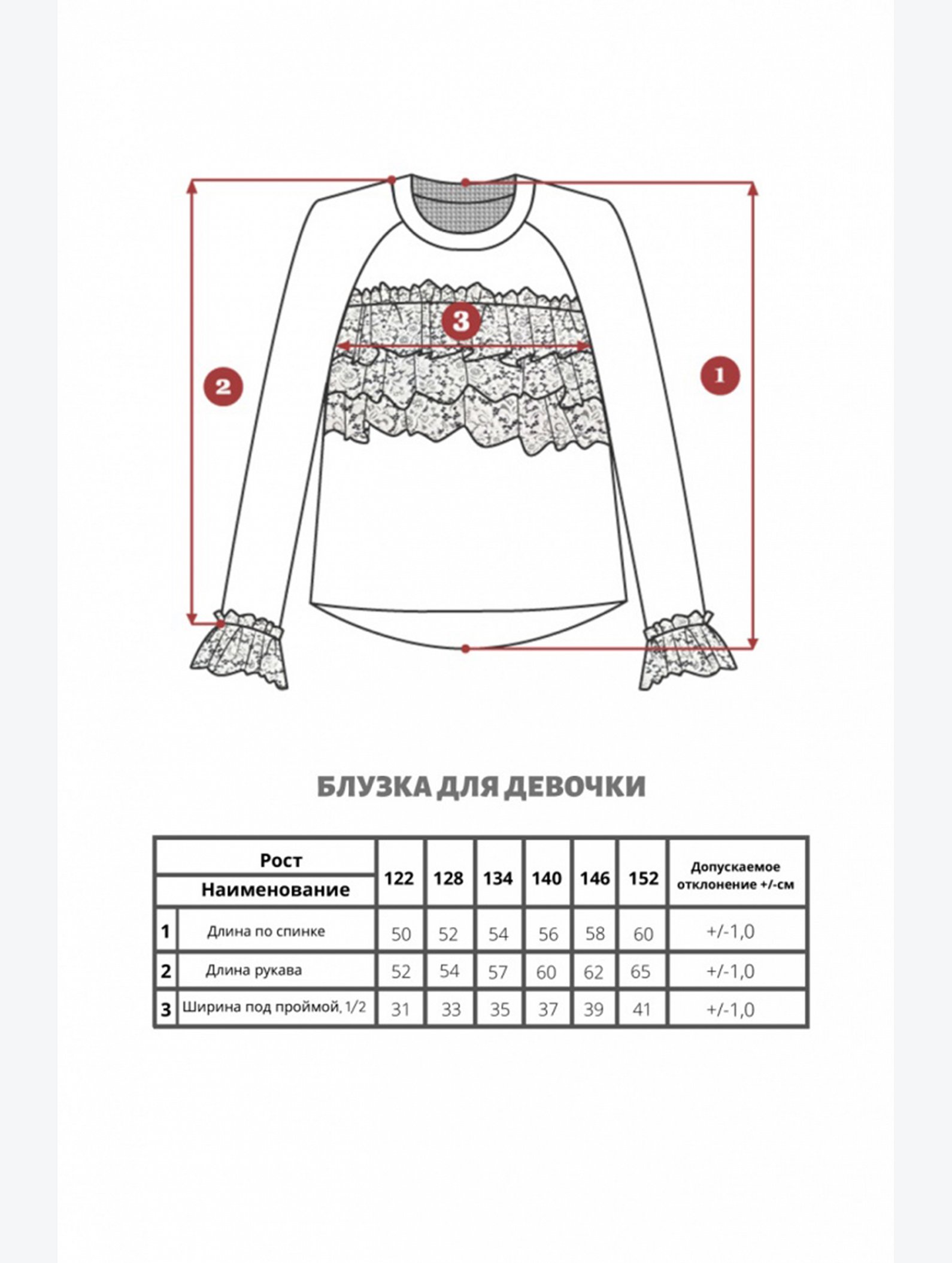 Блузка для девочки SHERYSHEFF