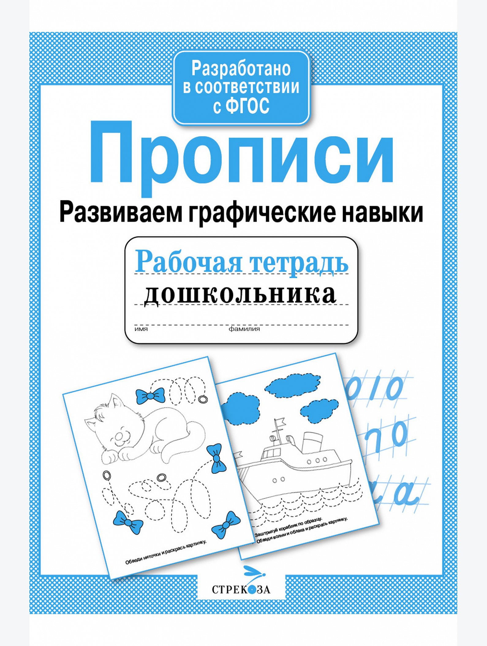 Набор рабочих тетрадей дошкольника 4 шт. Стрекоза