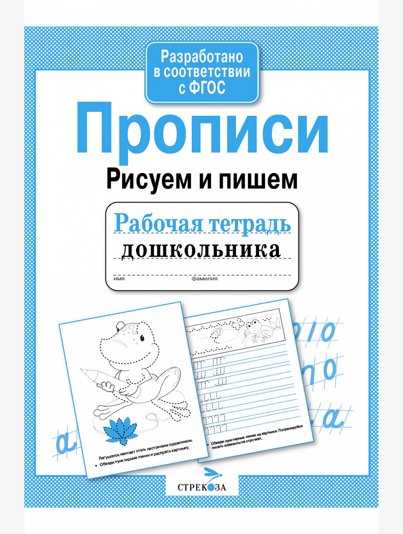 Набор рабочих тетрадей дошкольника 4 шт. Стрекоза