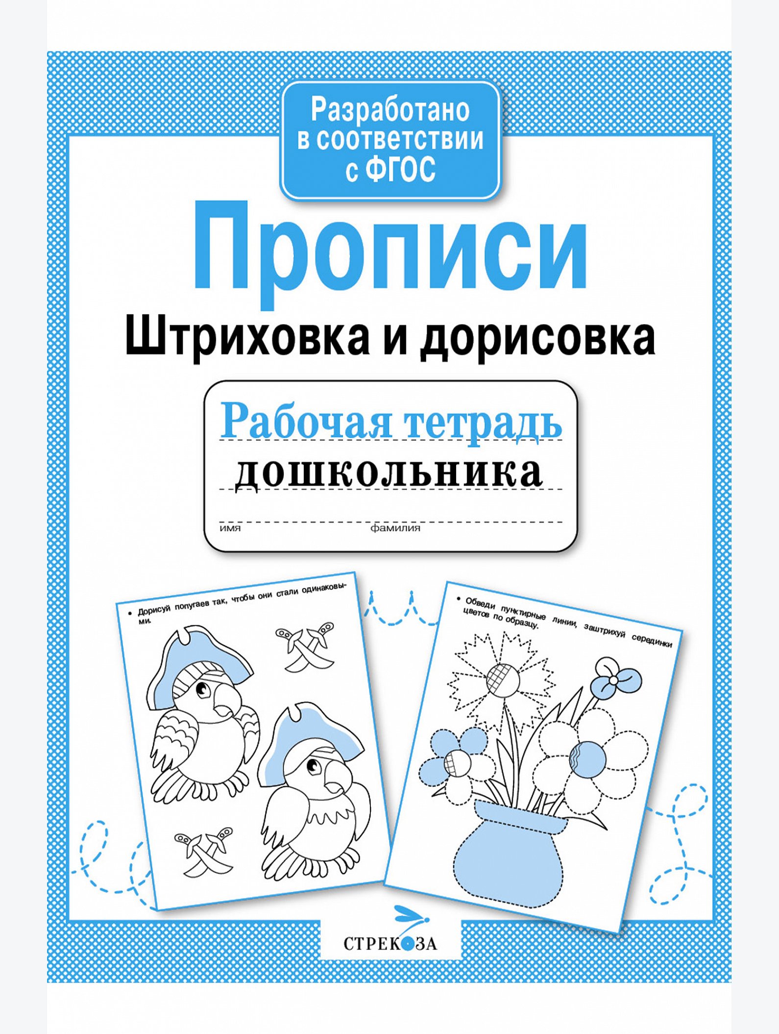 Набор рабочих тетрадей дошкольника 4 шт. Стрекоза