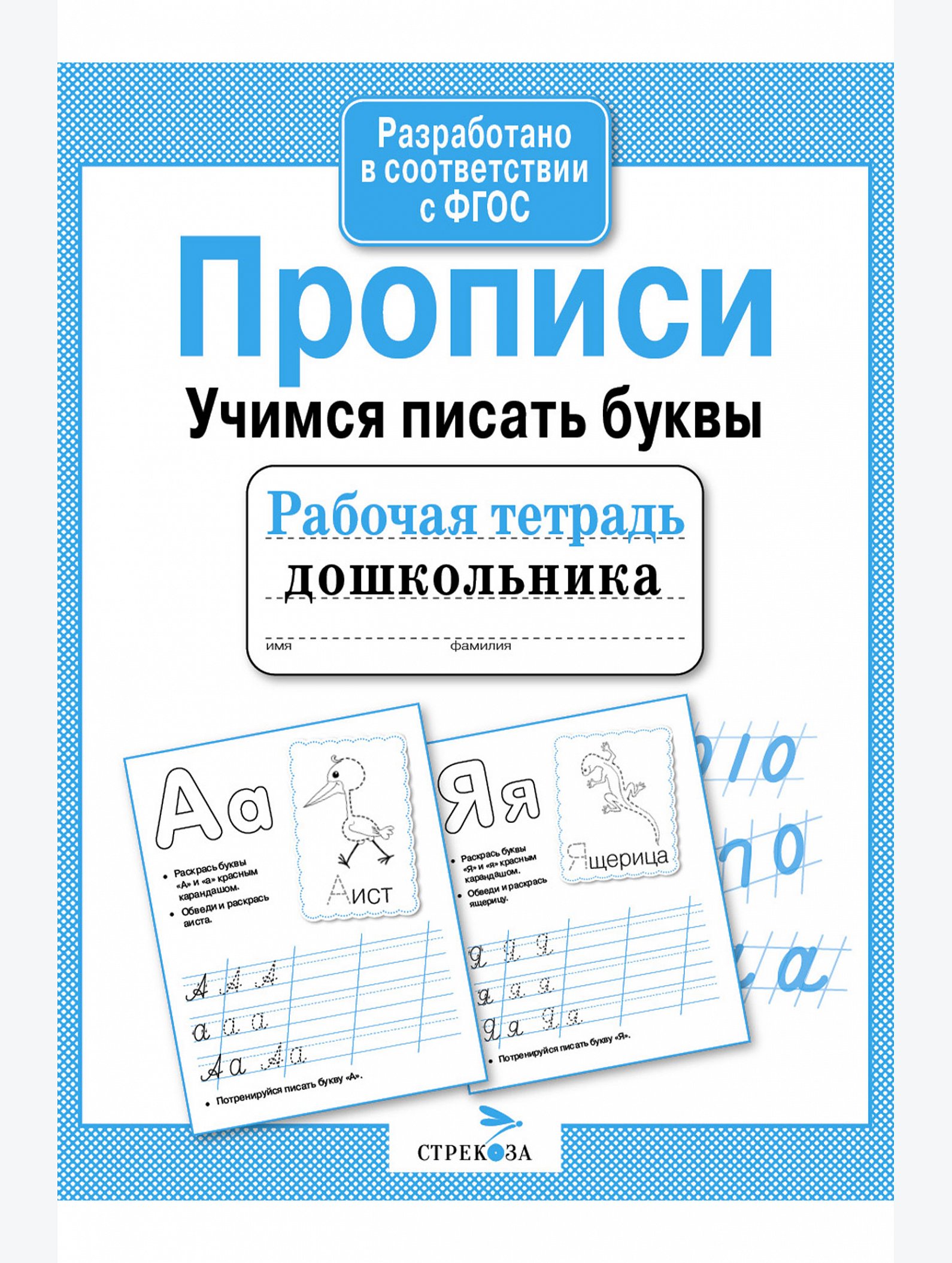 Набор рабочих тетрадей дошкольника 4 шт. Стрекоза