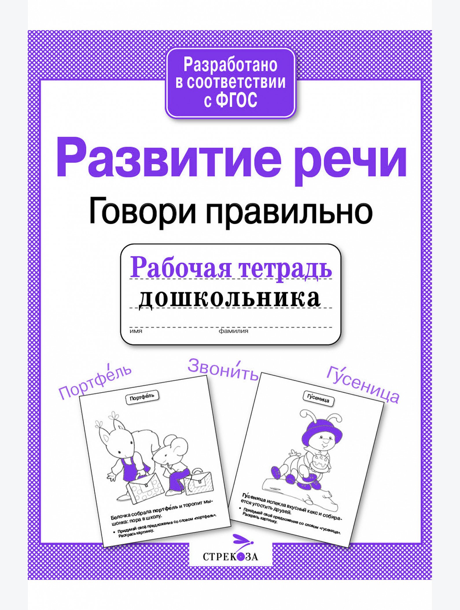 Набор рабочих тетрадей дошкольника 4 шт. Стрекоза