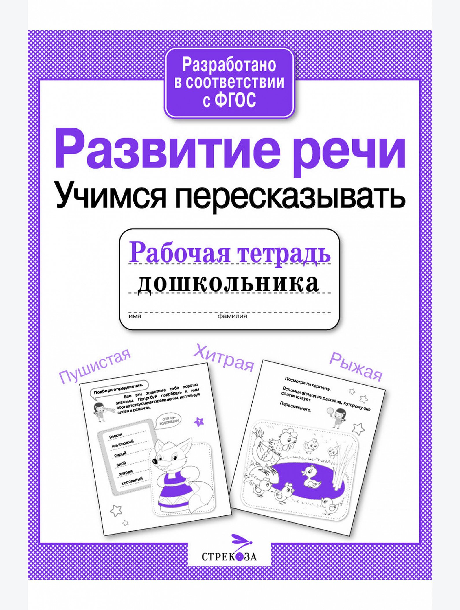 Набор рабочих тетрадей дошкольника 4 шт. Стрекоза