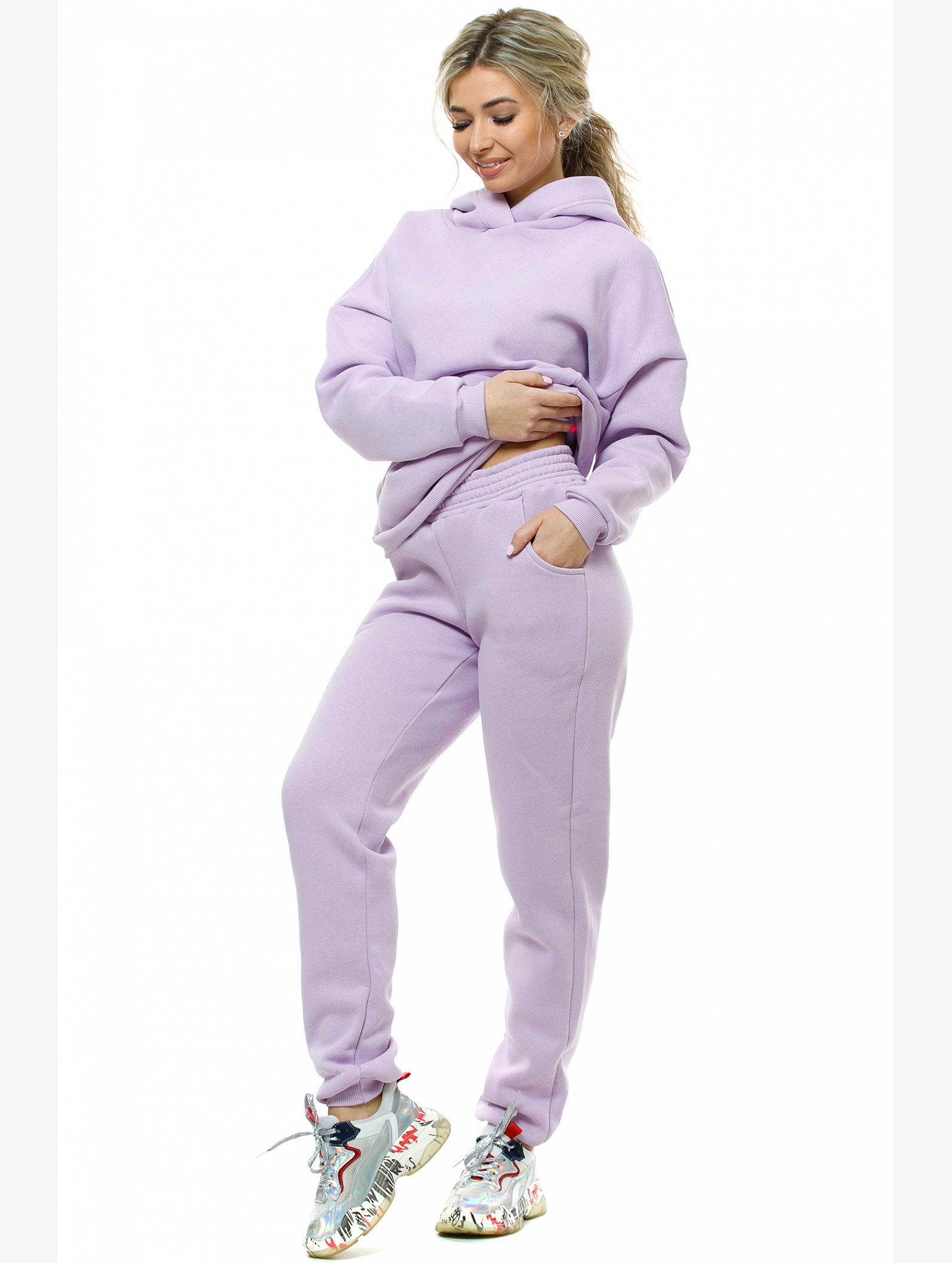 Теплый женский костюм из футера трехнитки с начесом Текс-Плюс.ru
