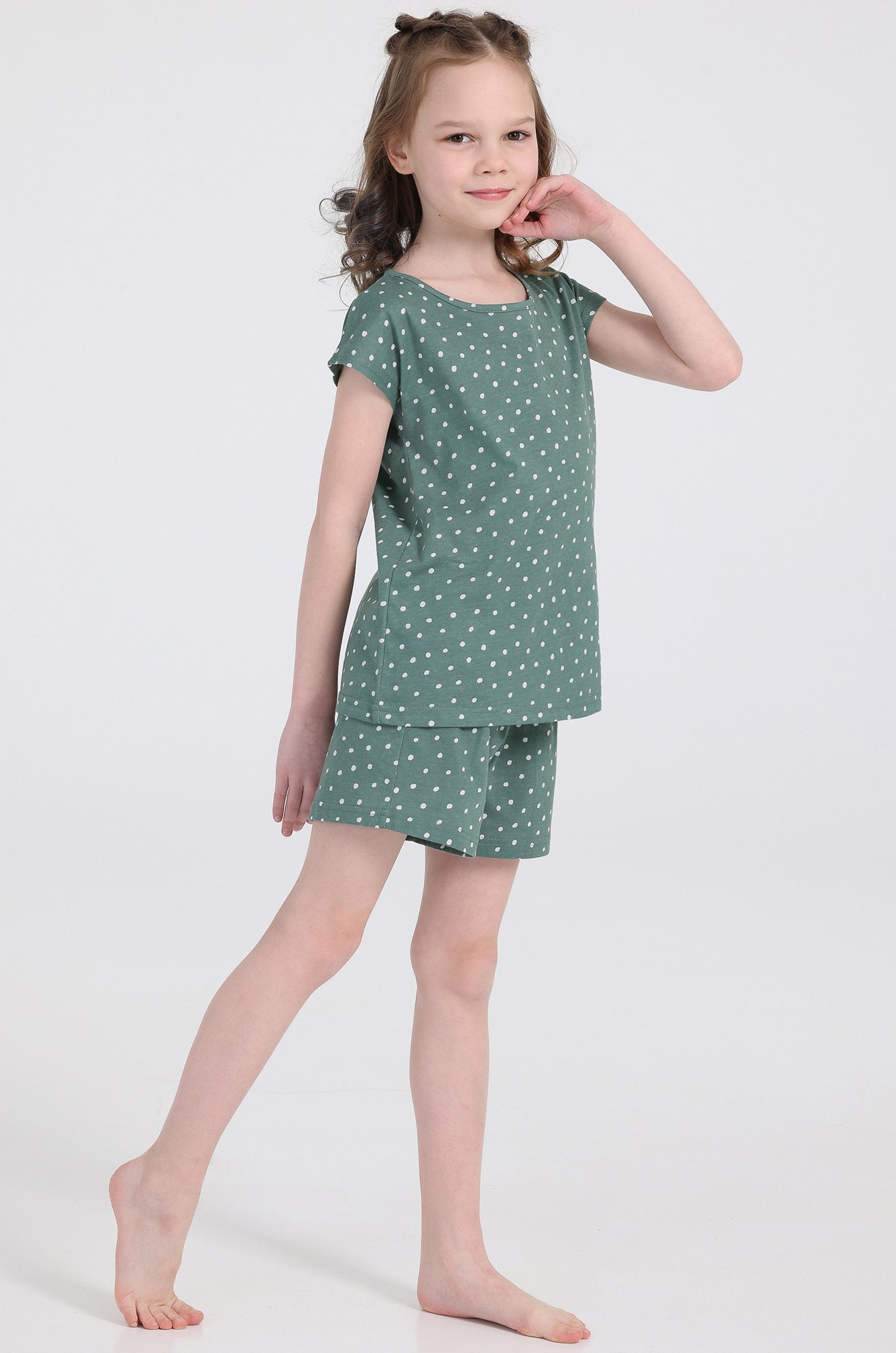 Хлопковая пижама для девочки Апрель