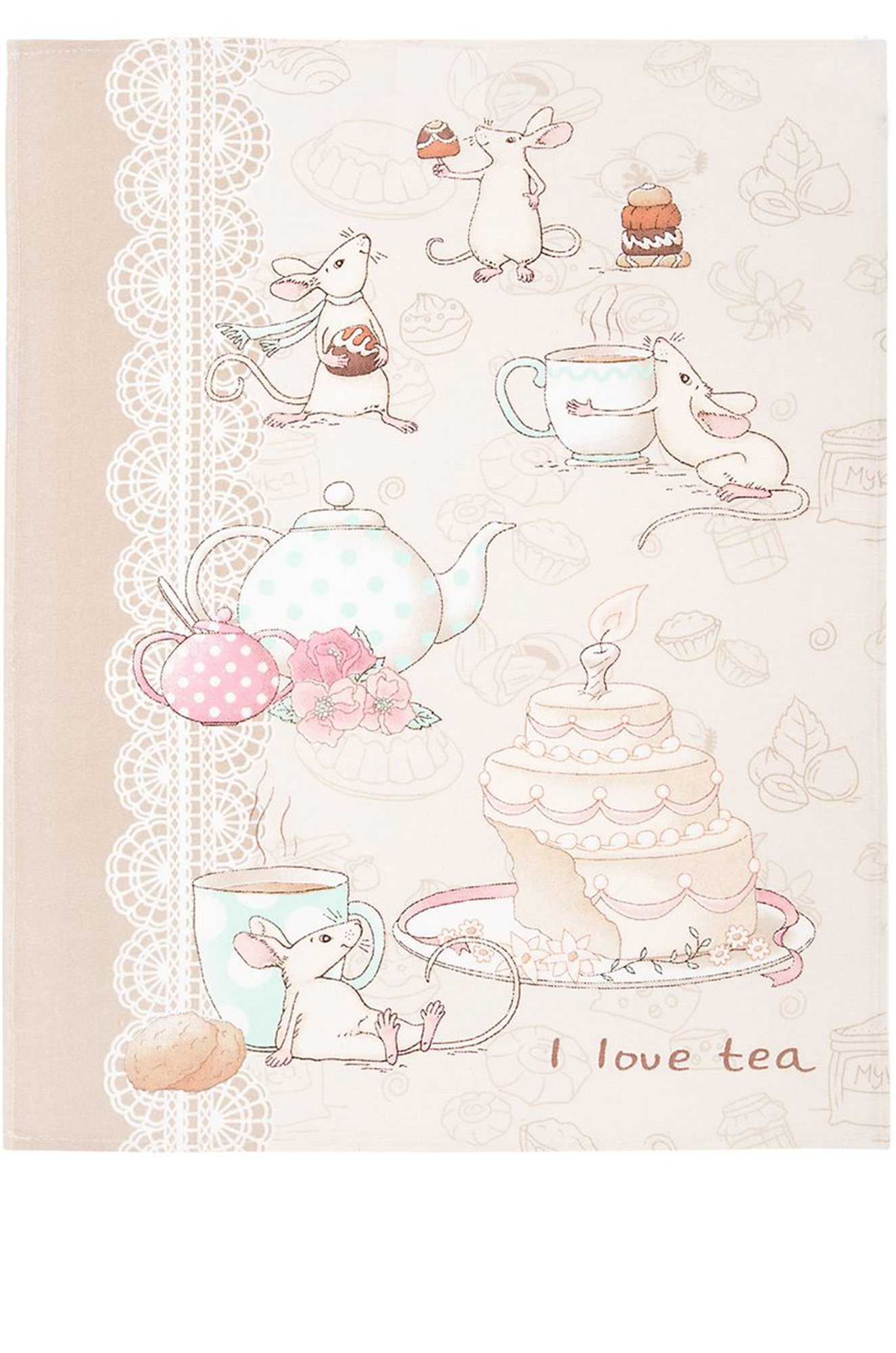 Набор полотенец из рогожки 3 шт АртДизайн