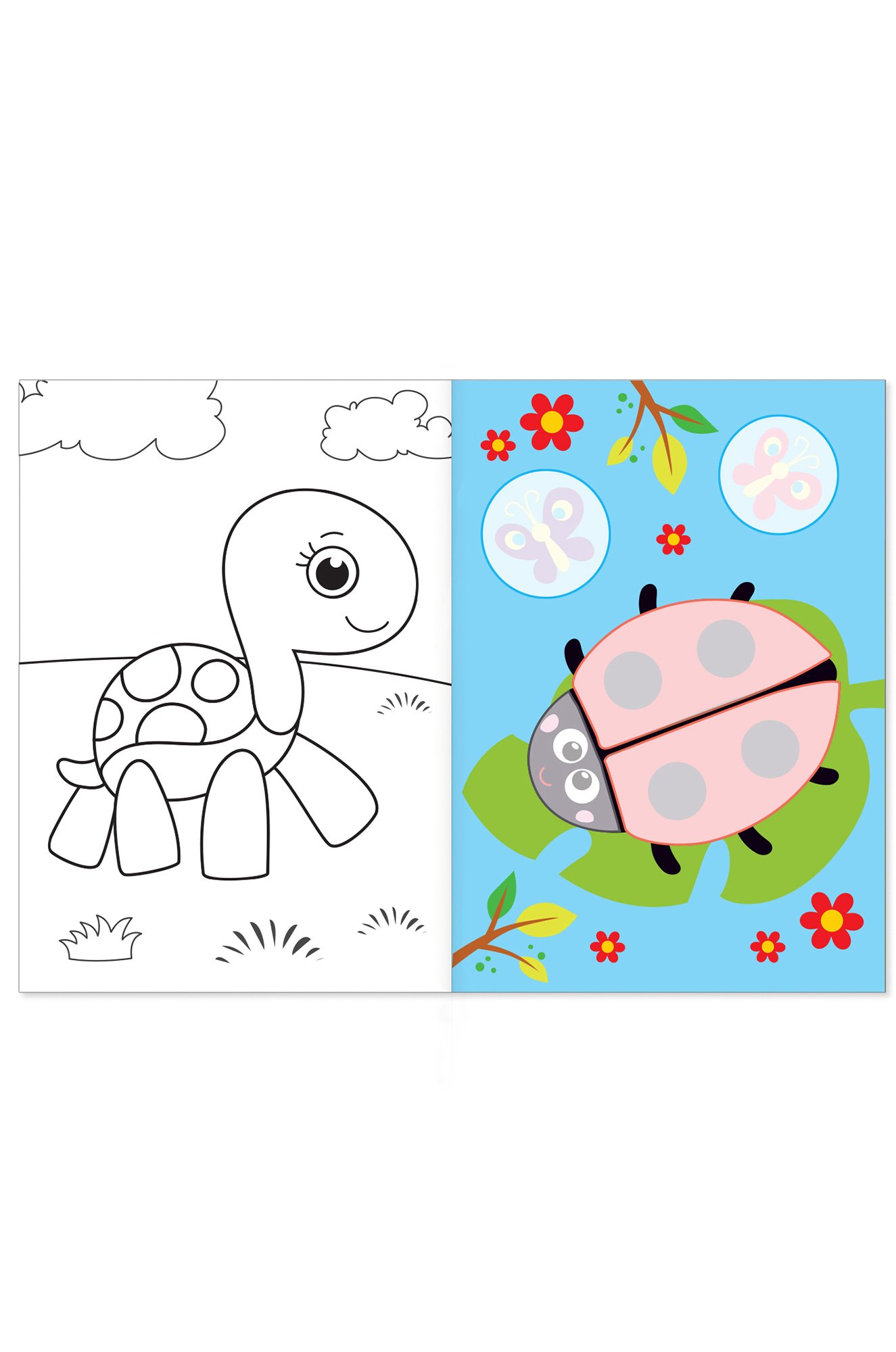 Набор аппликаций с раскрасками для малышей 4 шт Буква-ленд