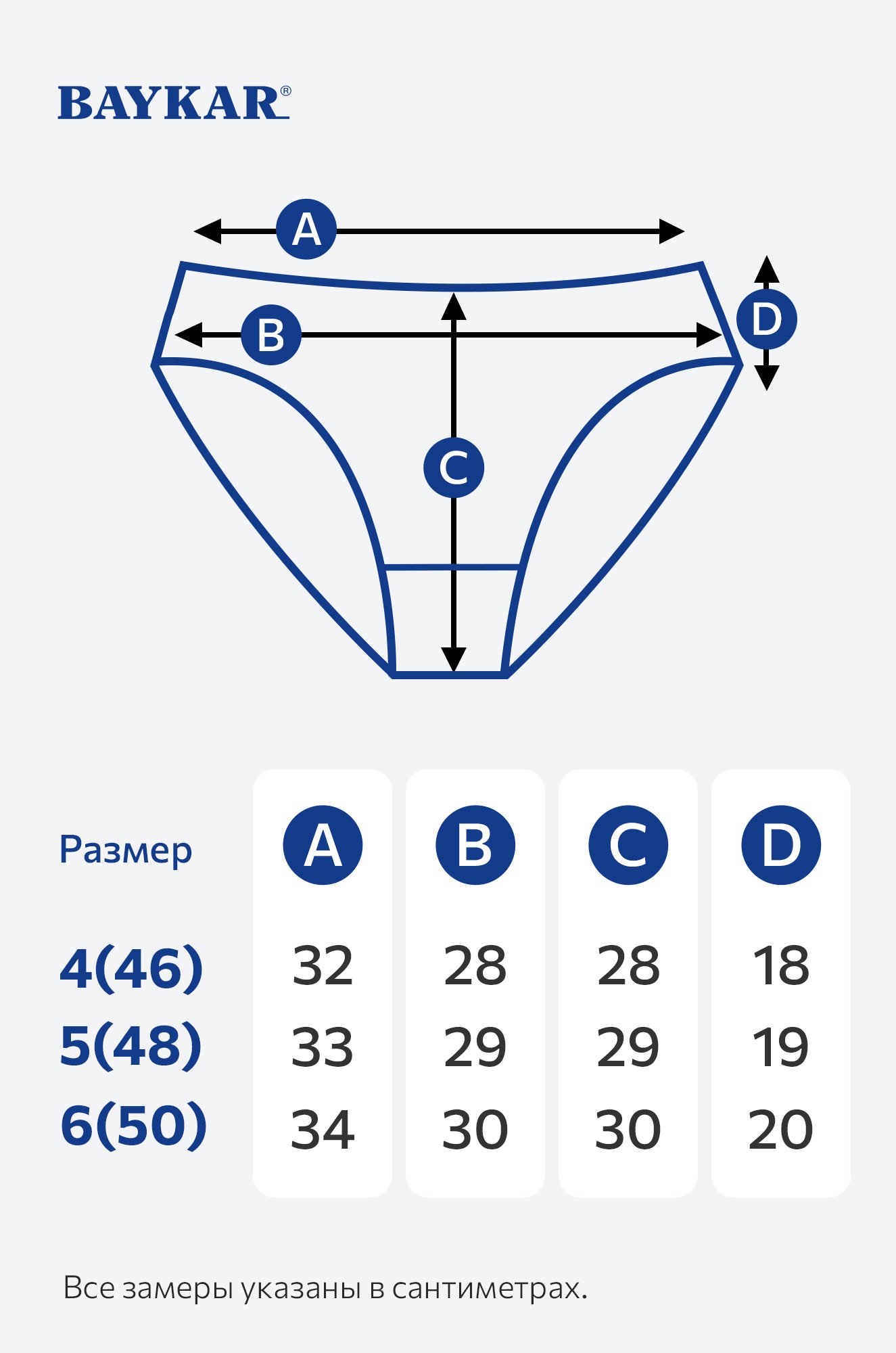Женские трусы-шортики 3шт. Baykar