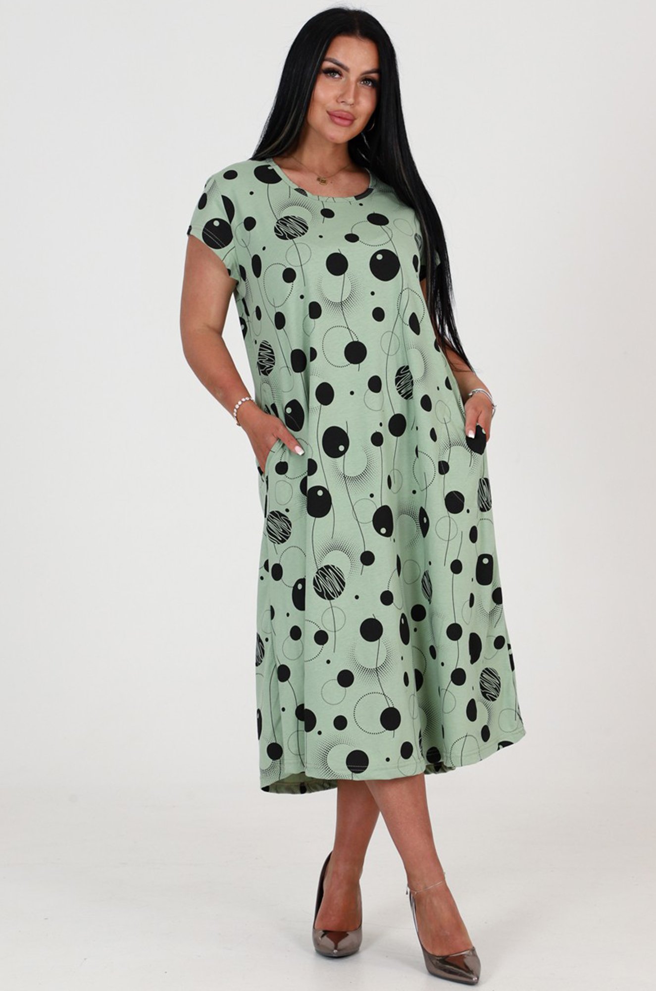 Женское летнее платье больших размеров А-Дина Текс