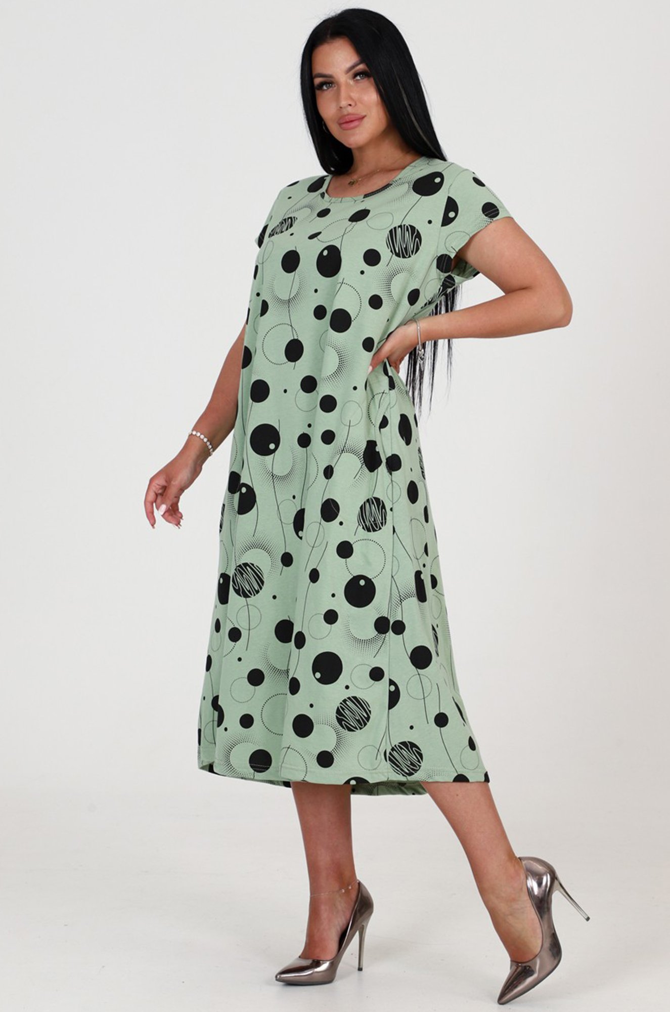 Женское летнее платье больших размеров А-Дина Текс