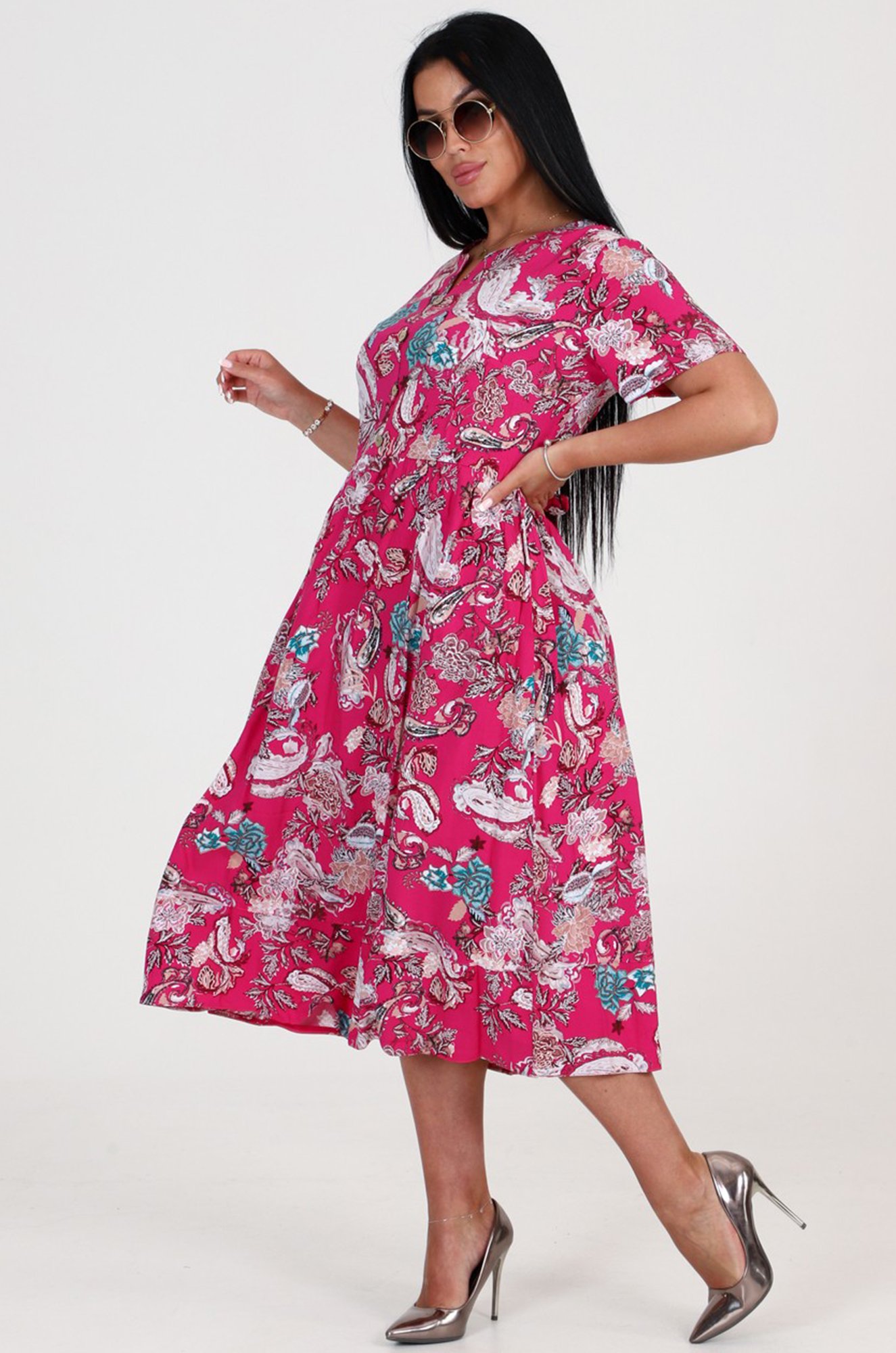 Женское летнее хлопковое платье из штапеля А-Дина Текс