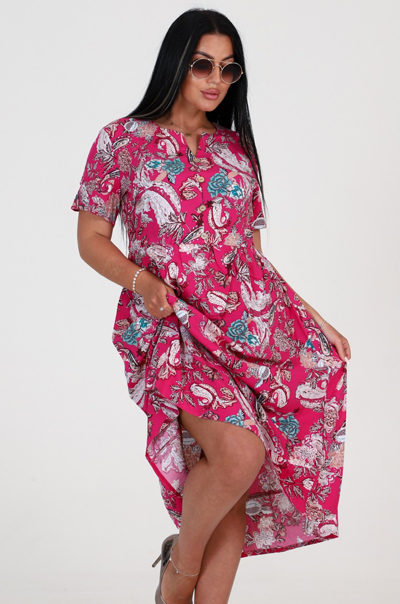 Женское летнее хлопковое платье из штапеля А-Дина Текс