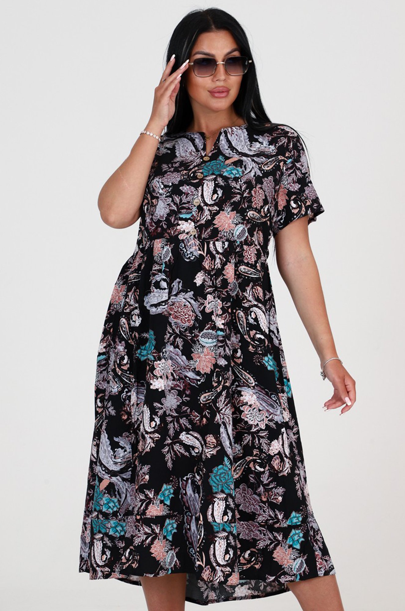 Женское летнее хлопковое платье из штапеля А-Дина Текс