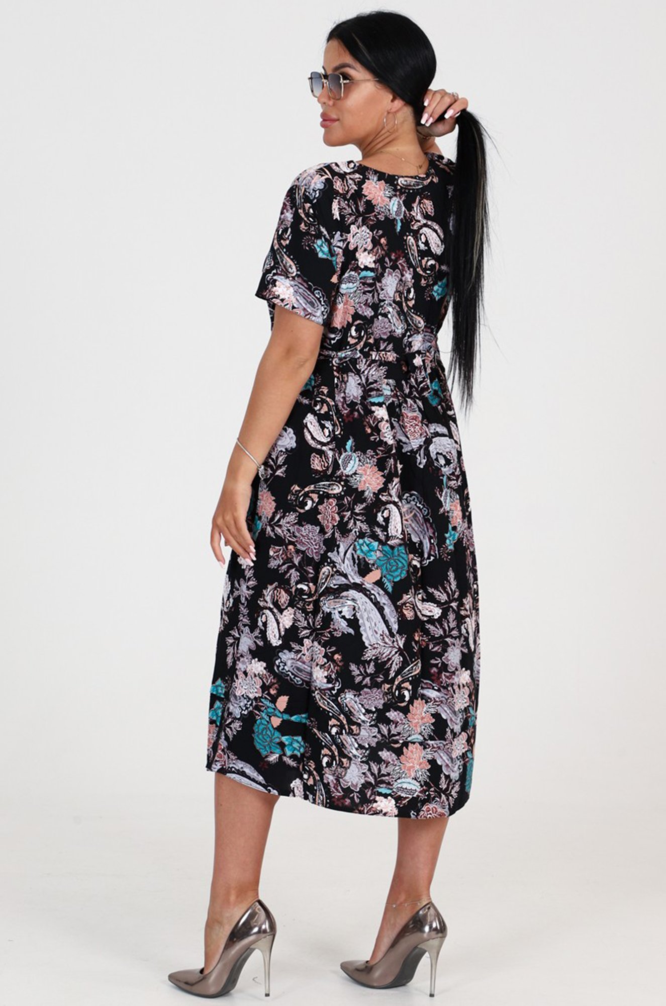 Женское летнее хлопковое платье из штапеля А-Дина Текс