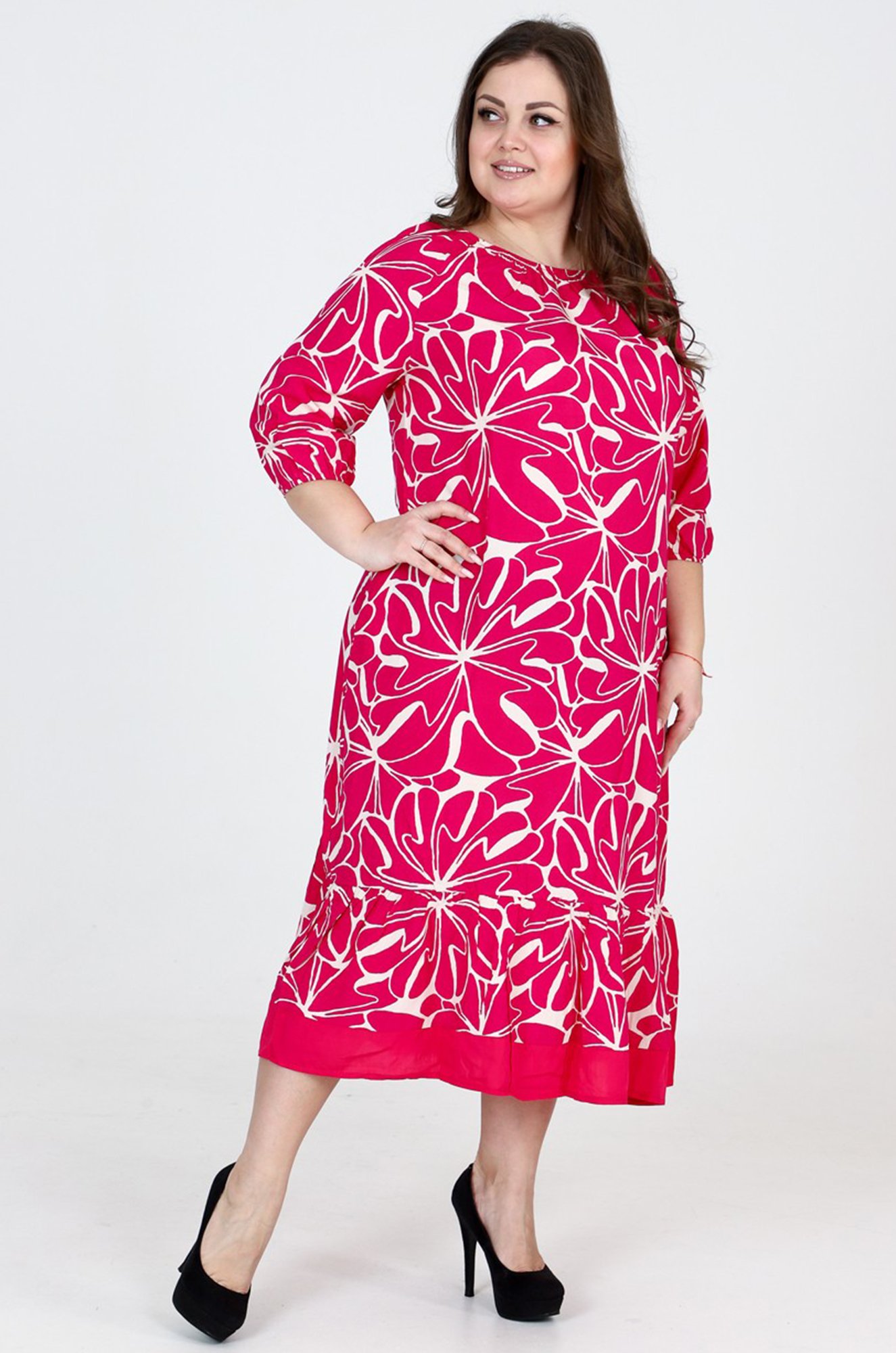 Женское платье больших размеров А-Дина Текс