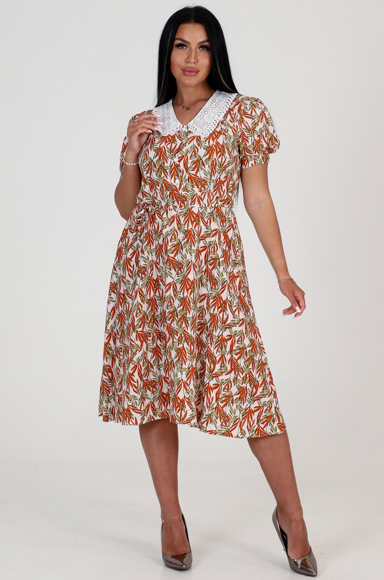 Женское летнее хлопковое платье из штапеля А-Дина Текс