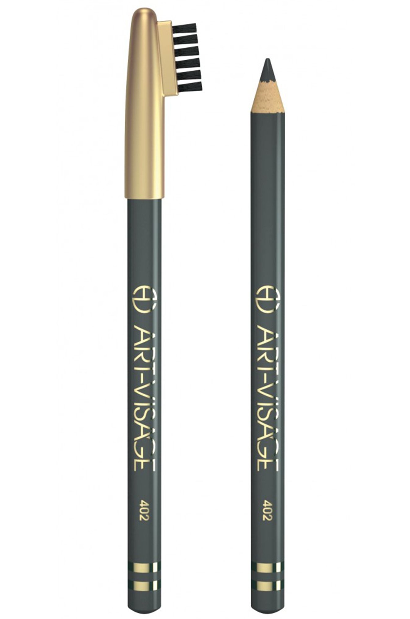 Карандаш для бровей Eyebrow pencil с щеточкой т.402 серый 0,78 г Art-Visage