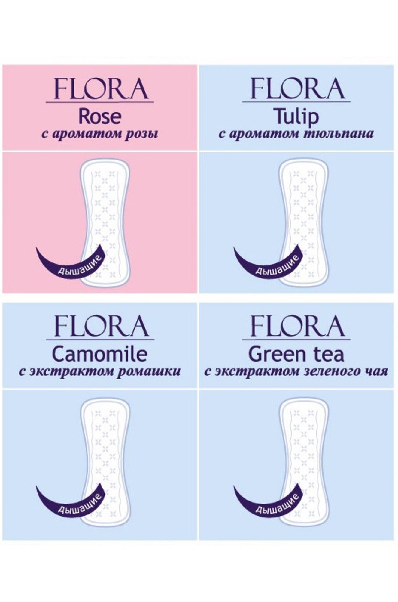 Женские ароматизированные ежедневные прокладки bella FLORA Rose 70 шт. Bella