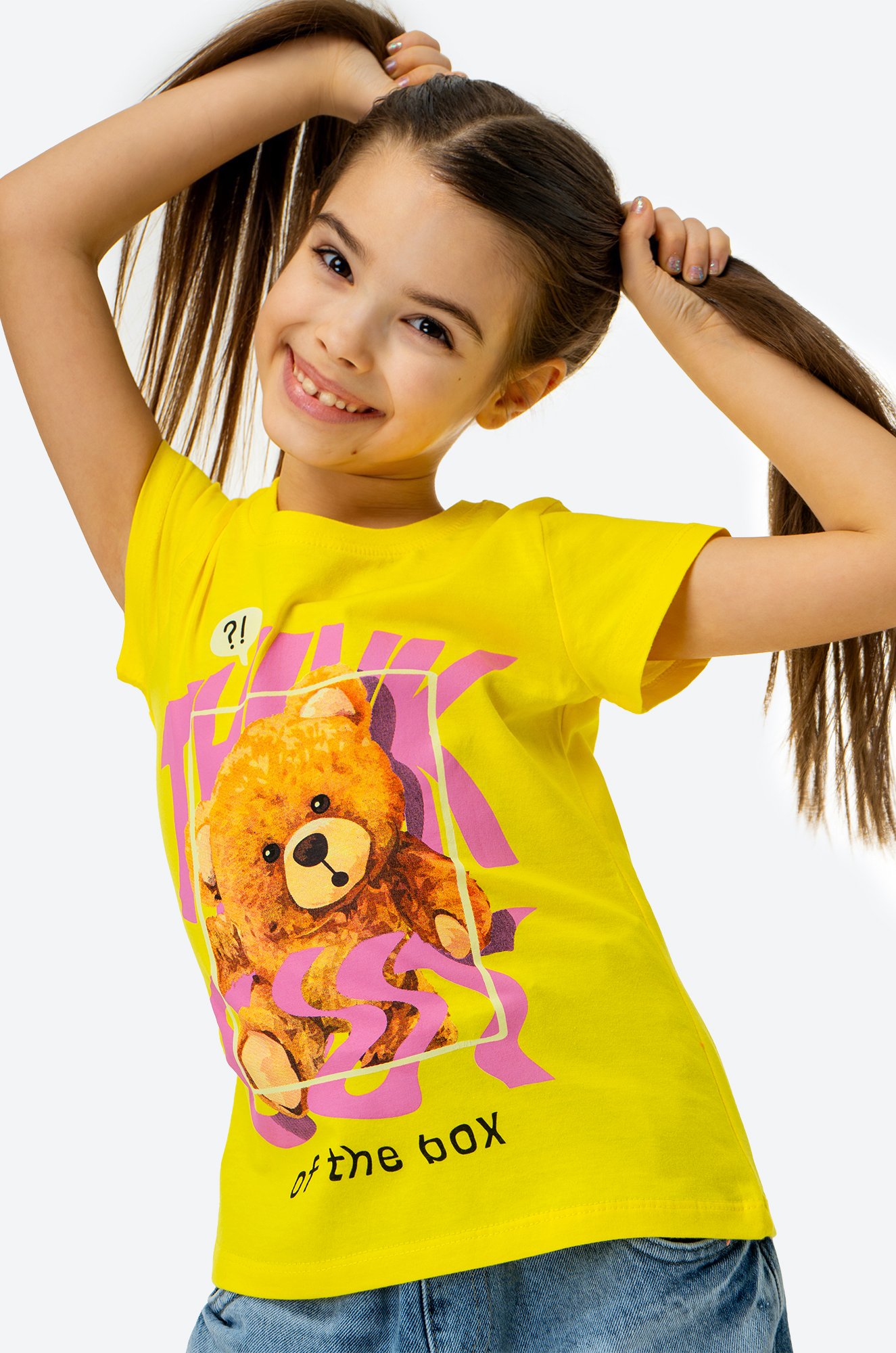 Хлопковая футболка для девочки Bonito