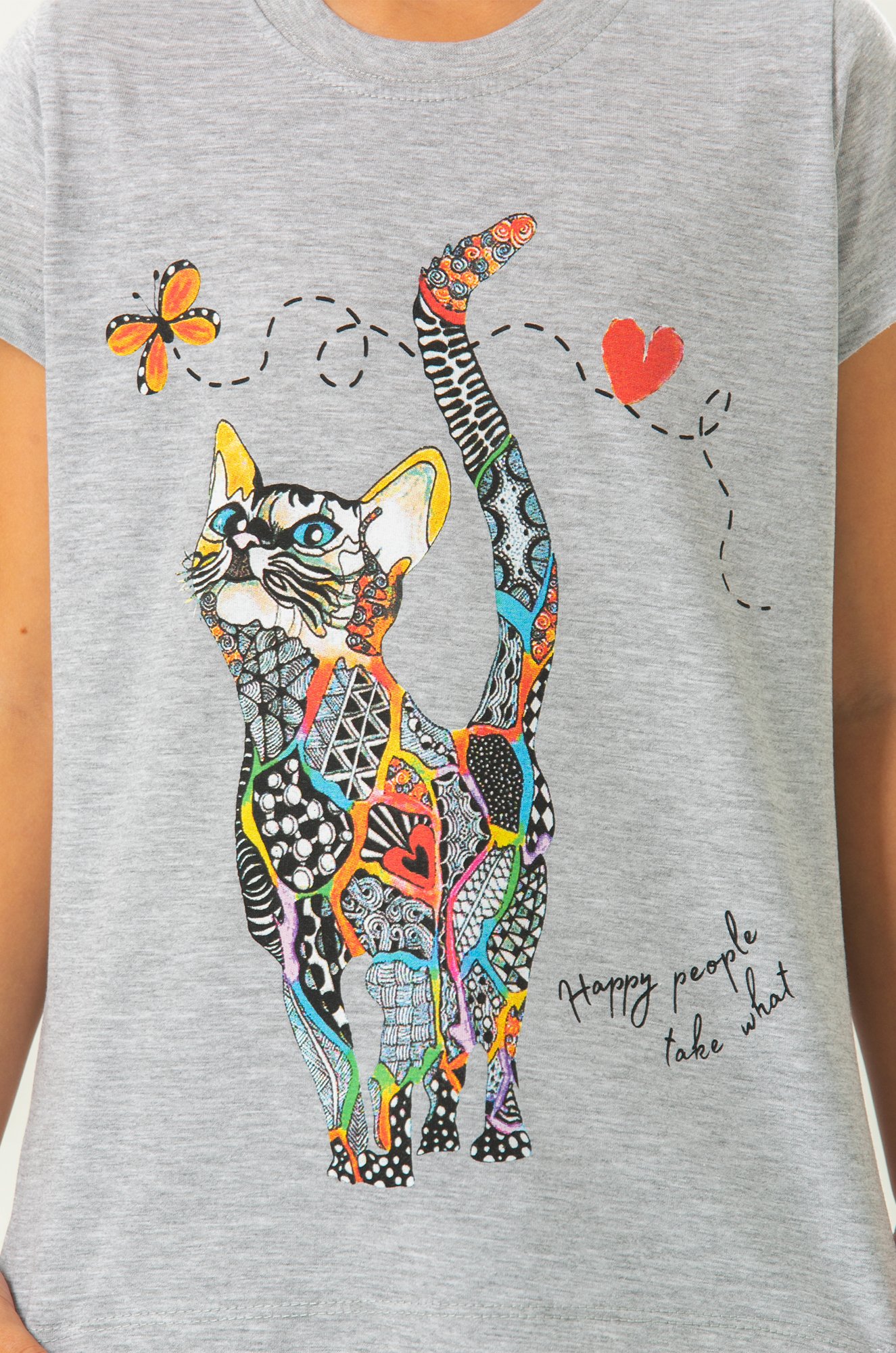 Хлопковая футболка для девочки Bonito