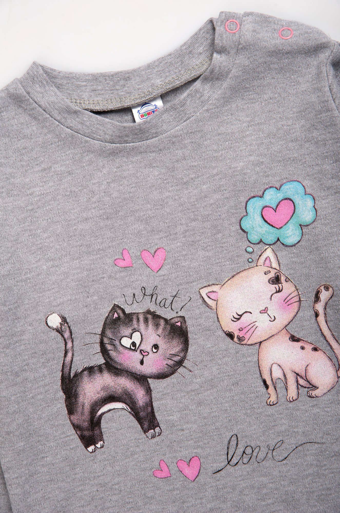 Лонгслив для девочки из интерлока Bonito