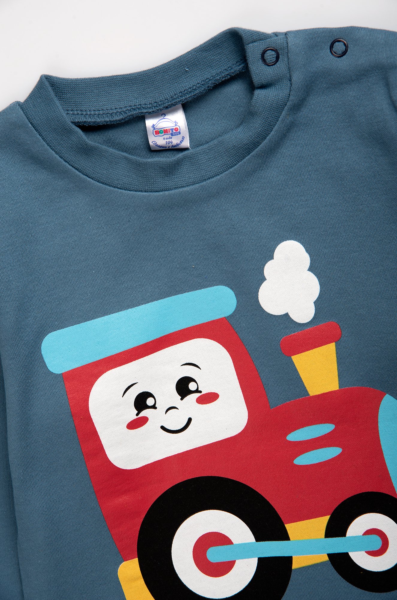 Хлопковый джемпер из интерлока для мальчика Bonito