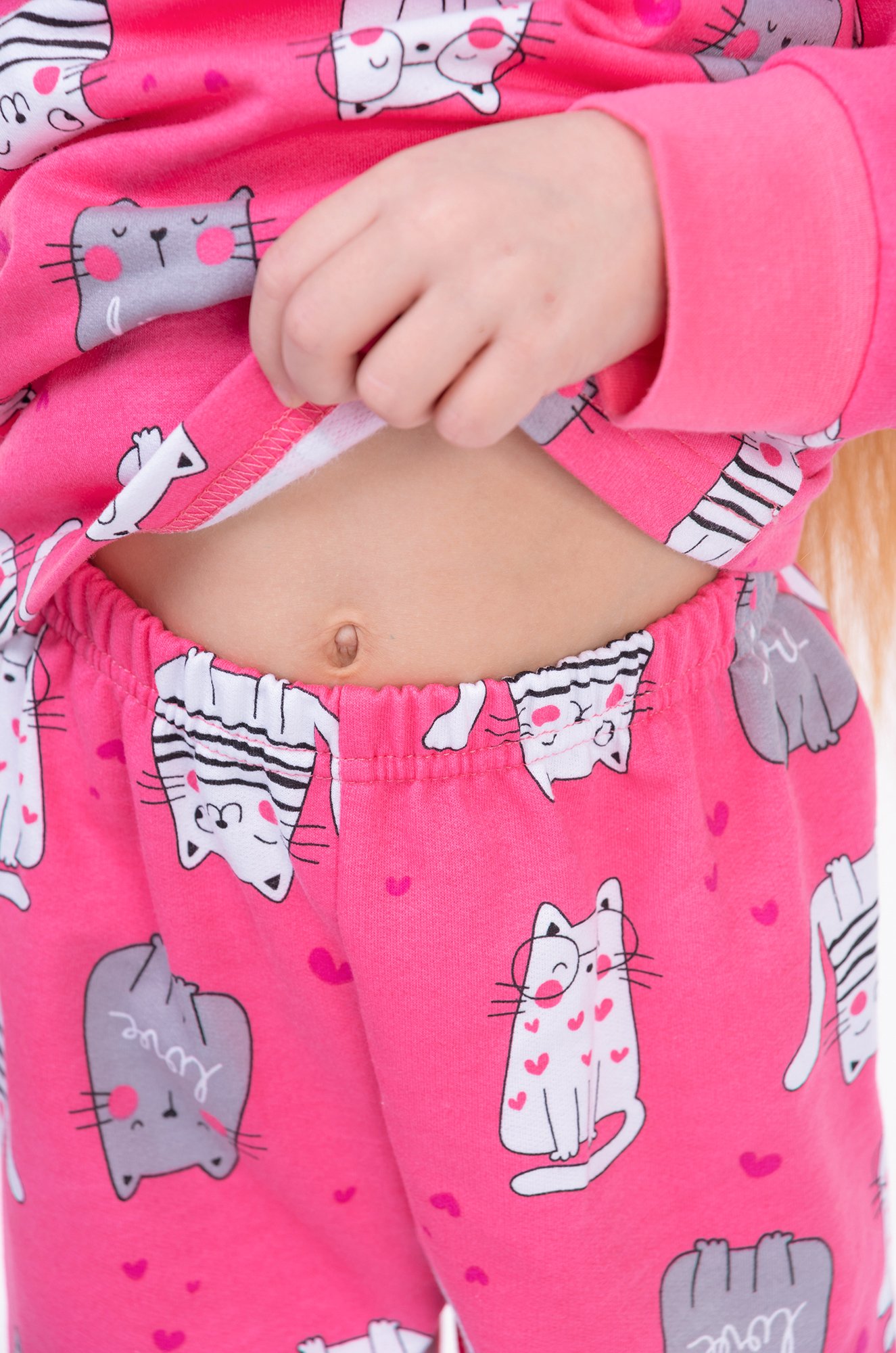 Пижама из футера двухнитки с начесом для девочки Bonito