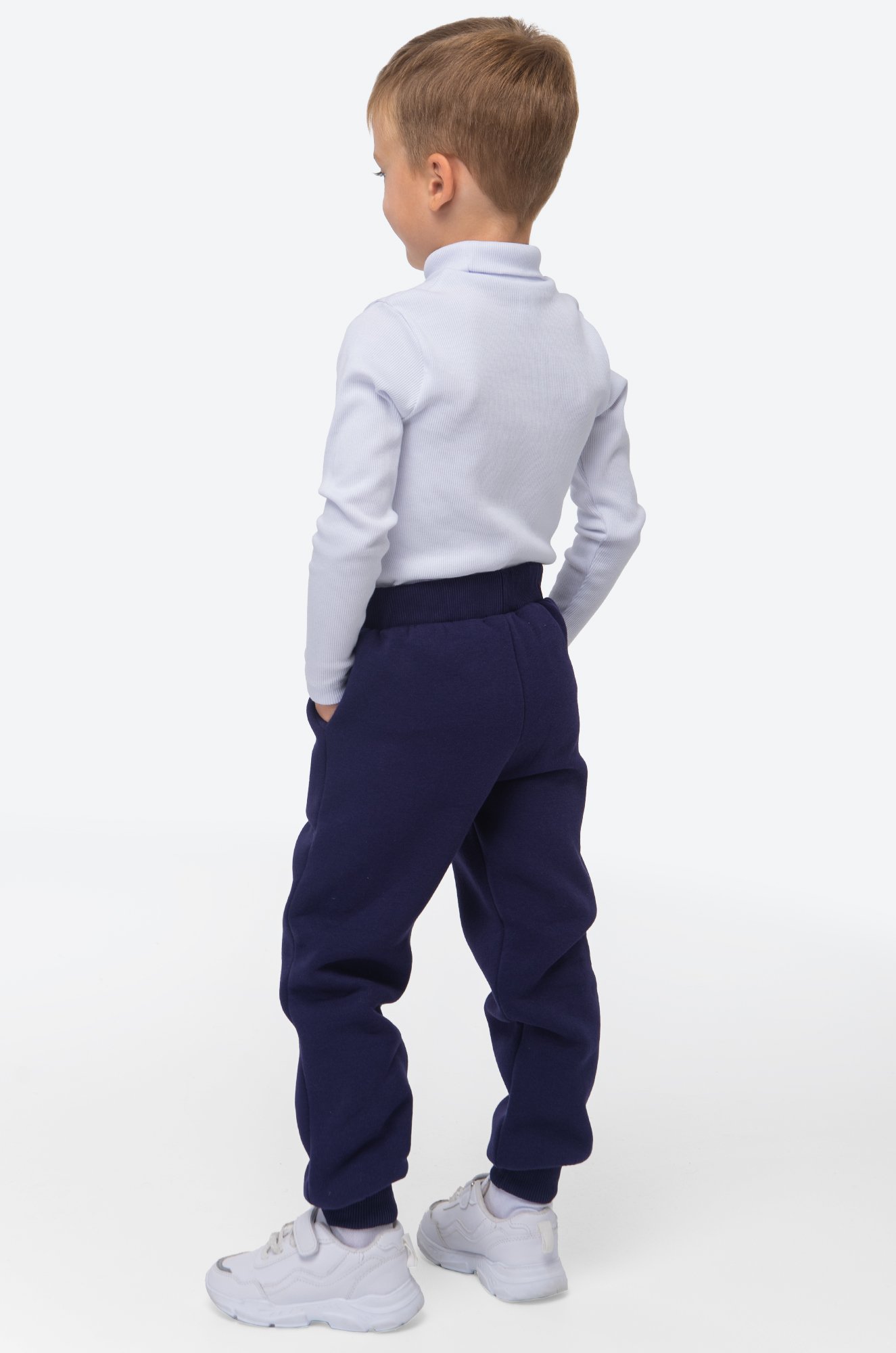 Теплые брюки для мальчика из футера трехнитки с начесом Bonito