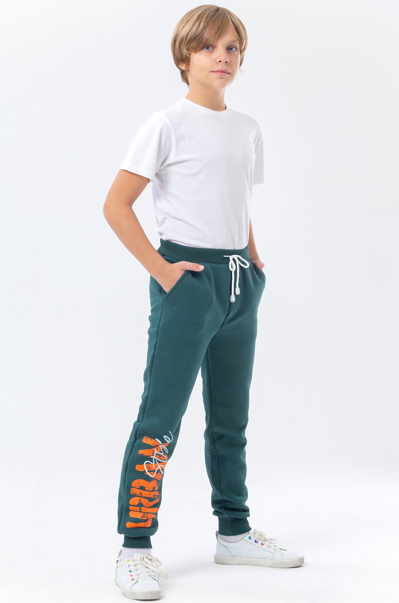 Теплые брюки из футера с начесом для мальчика Bonito