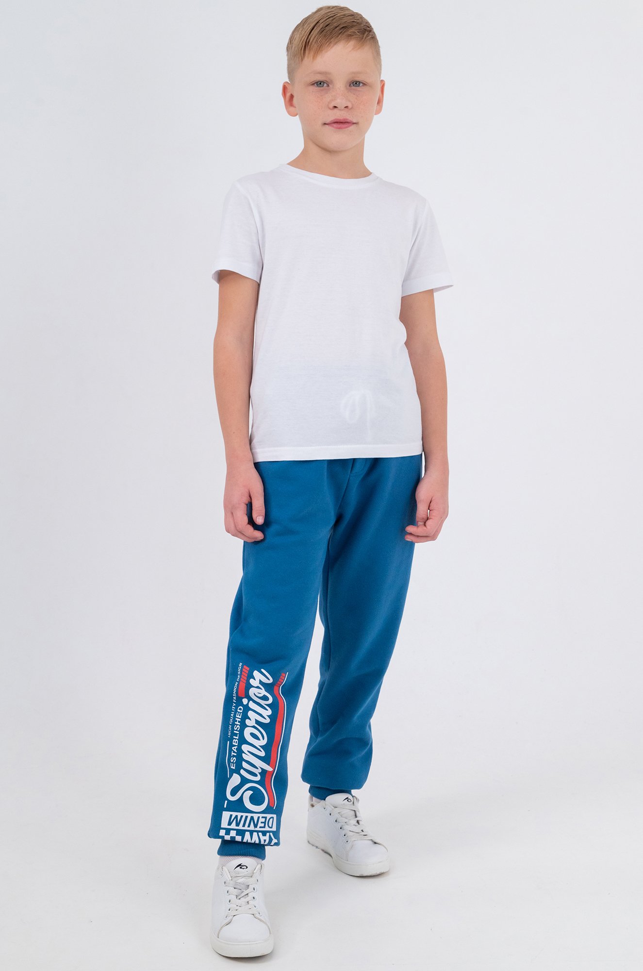 Утепленные брюки для мальчика из футера трехнитки с начесом Bonito