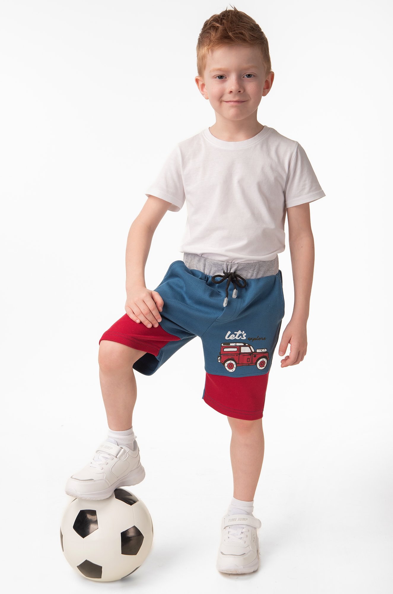 Хлопковые шорты из интерлока для мальчика Bonito