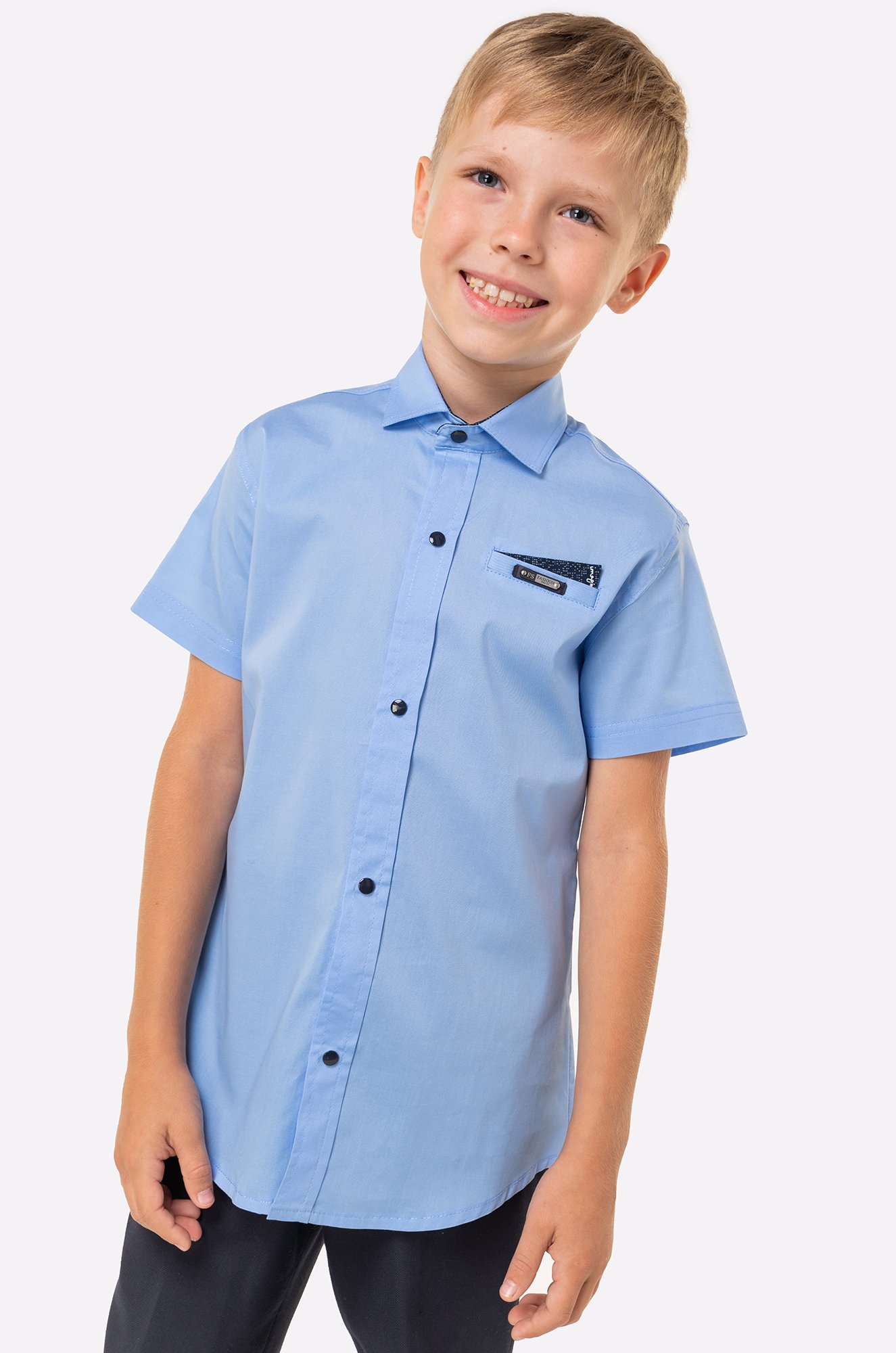 Рубашка для мальчика на кнопках Blueland