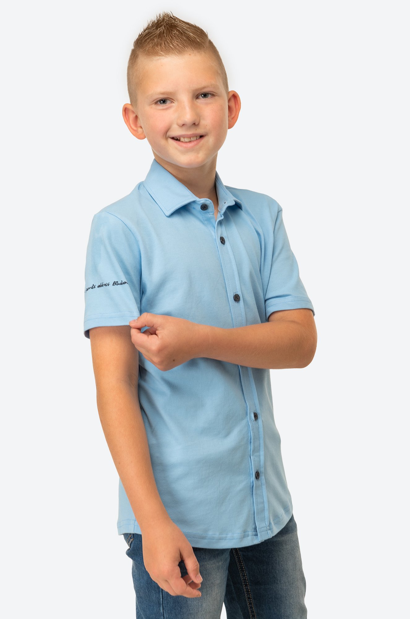 Рубашка с коротким рукавом для мальчика Blueland