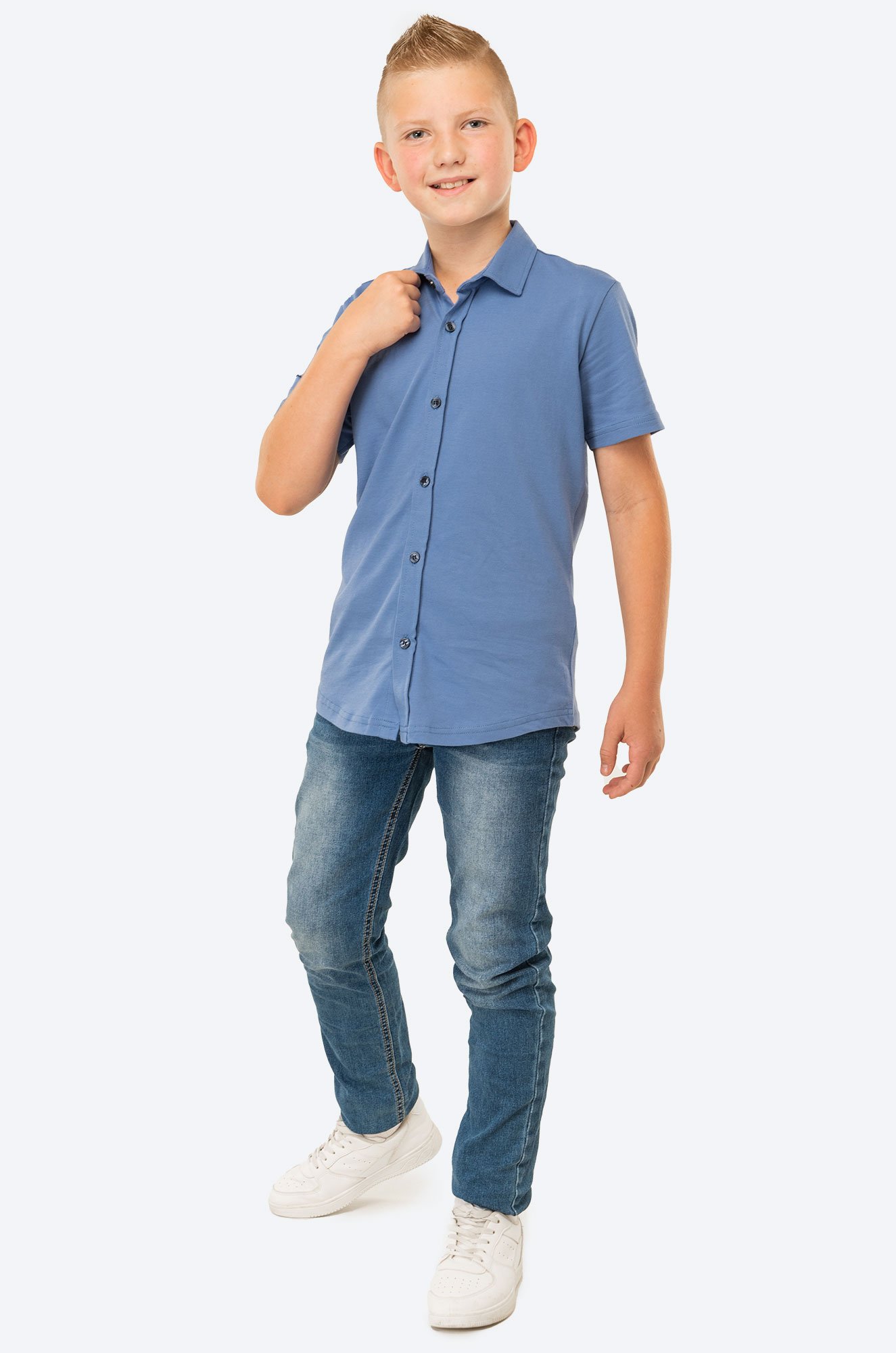 Рубашка с коротким рукавом для мальчика Blueland