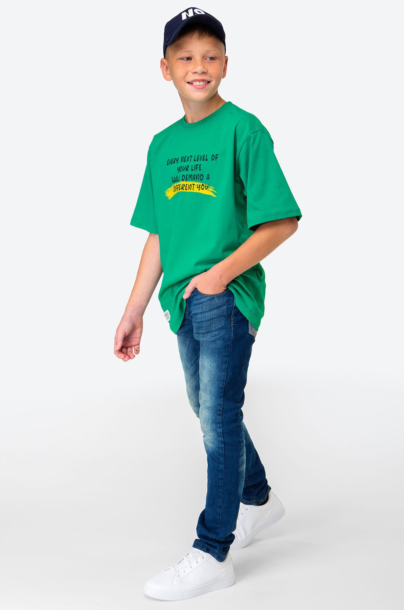 Футболка оверсайз из хлопка для мальчика First Kids