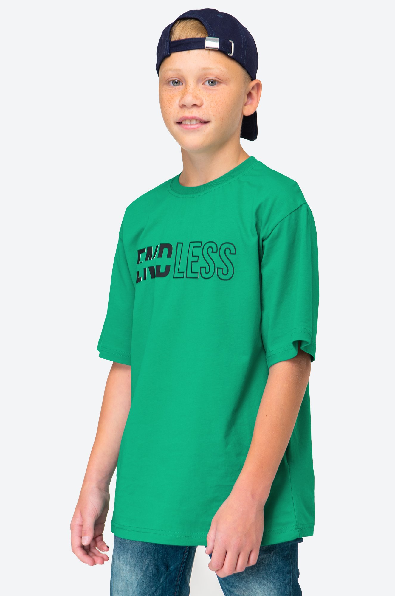 Футболка оверсайз из хлопка для мальчика First Kids