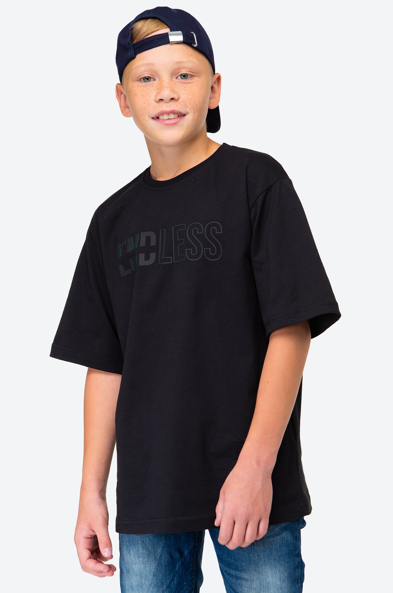 Футболка оверсайз из хлопка для мальчика First Kids