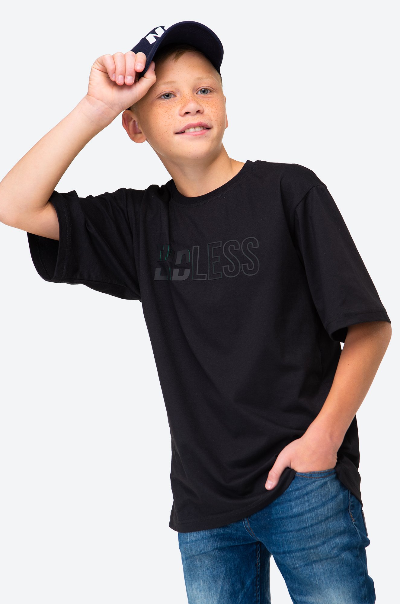 Футболка оверсайз из хлопка для мальчика First Kids