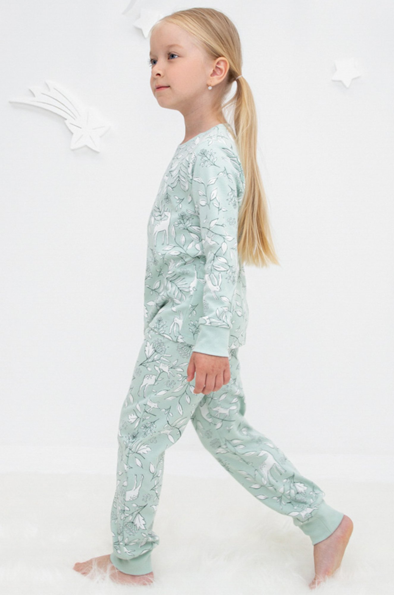 Пижама для девочки из мягкого натурального хлопка Crockid