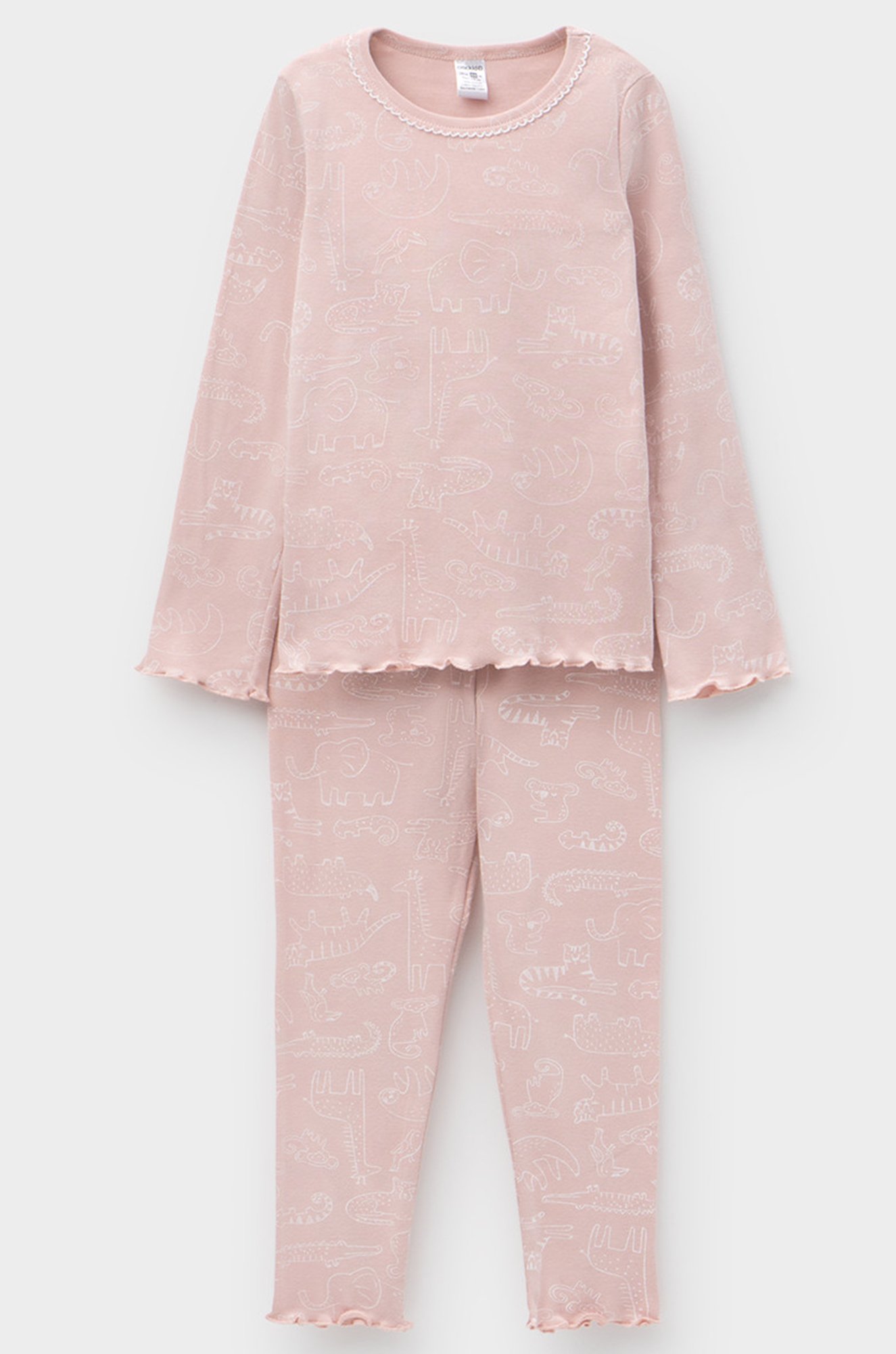 Хлопковая пижама для девочки Crockid