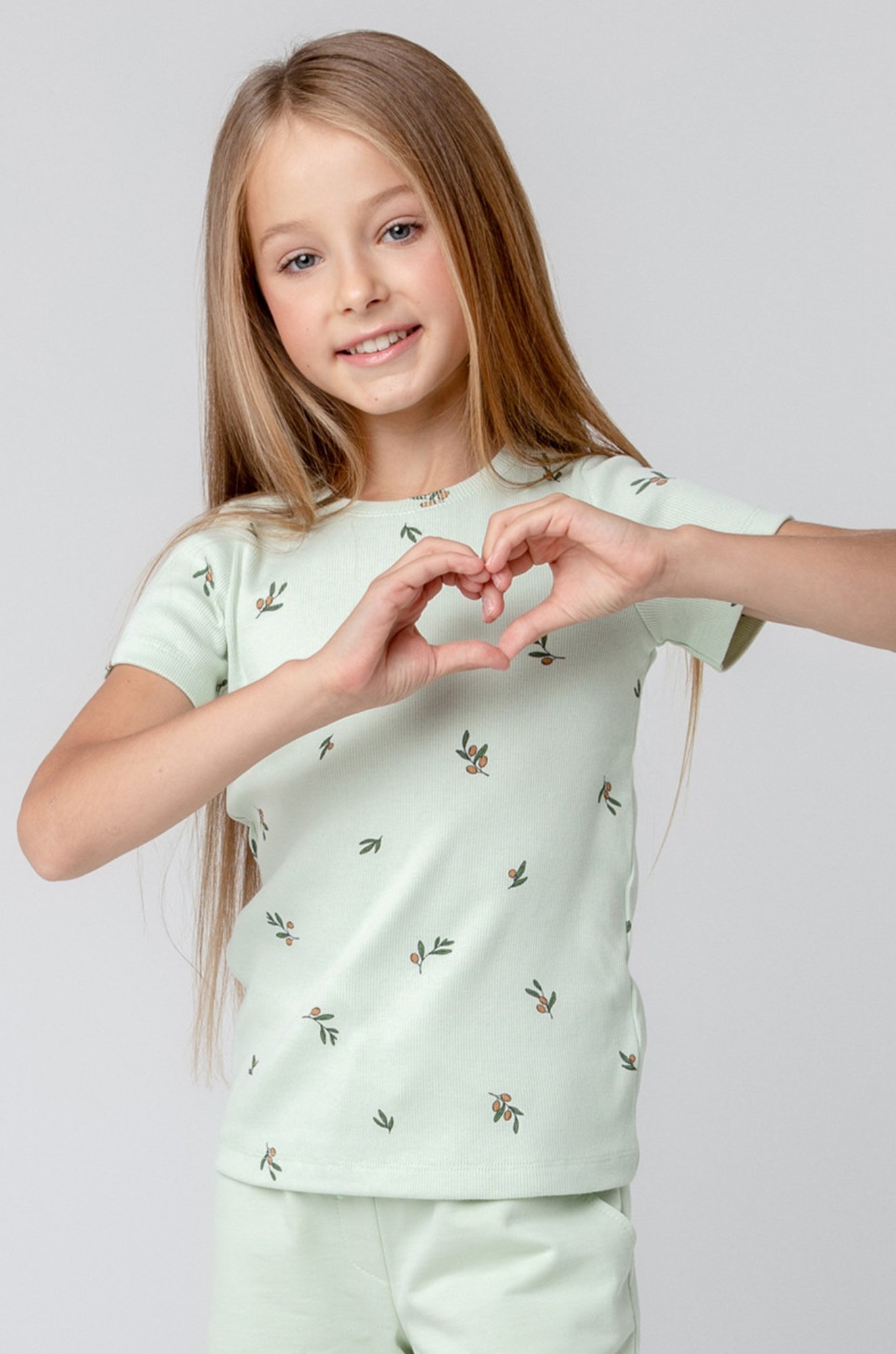 Хлопковая футболка для девочки Crockid