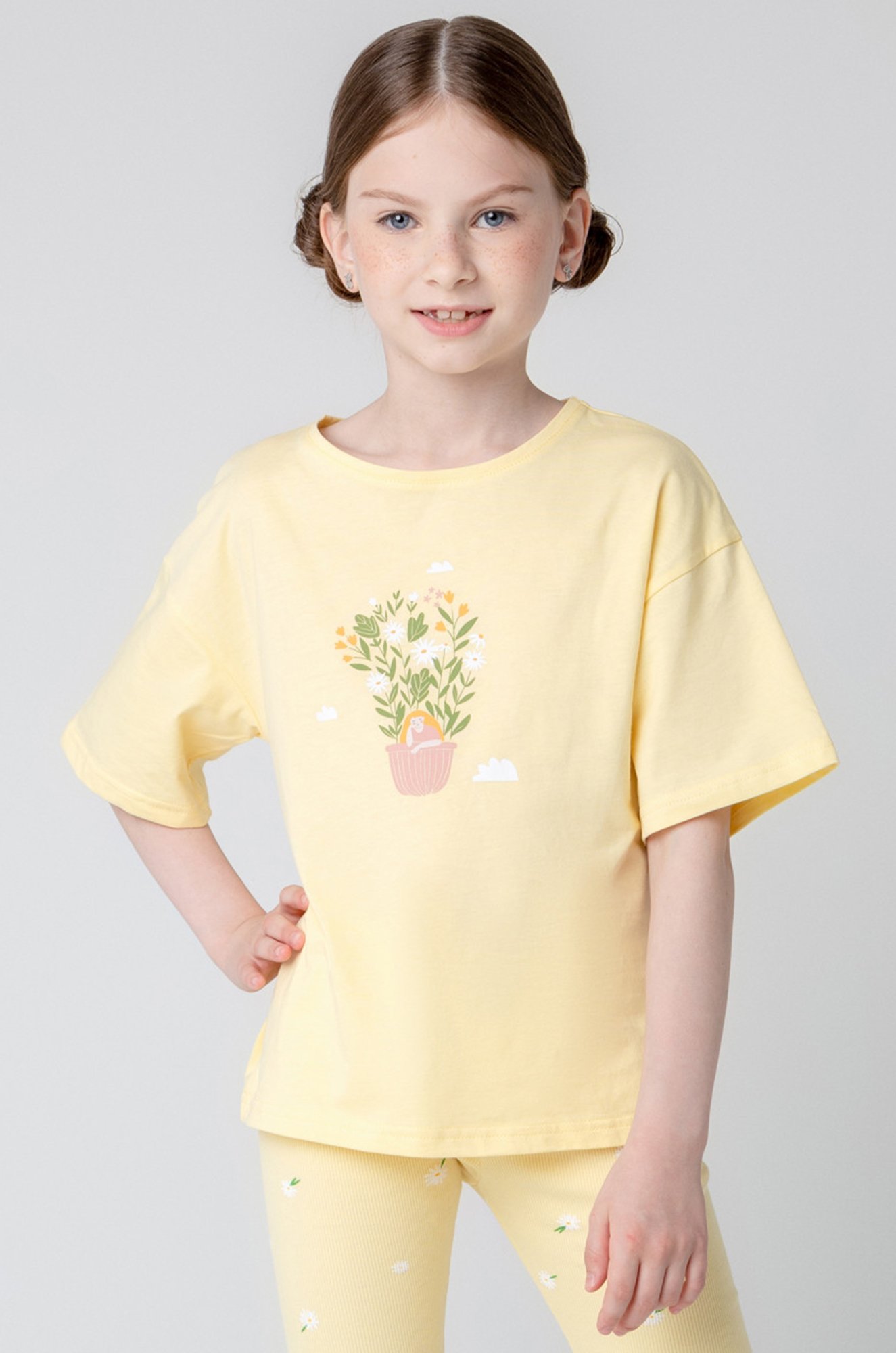 Футболка оверсайз из супрема для девочки Crockid