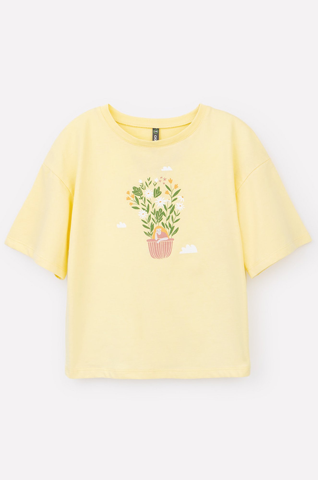 Футболка оверсайз из супрема для девочки Crockid