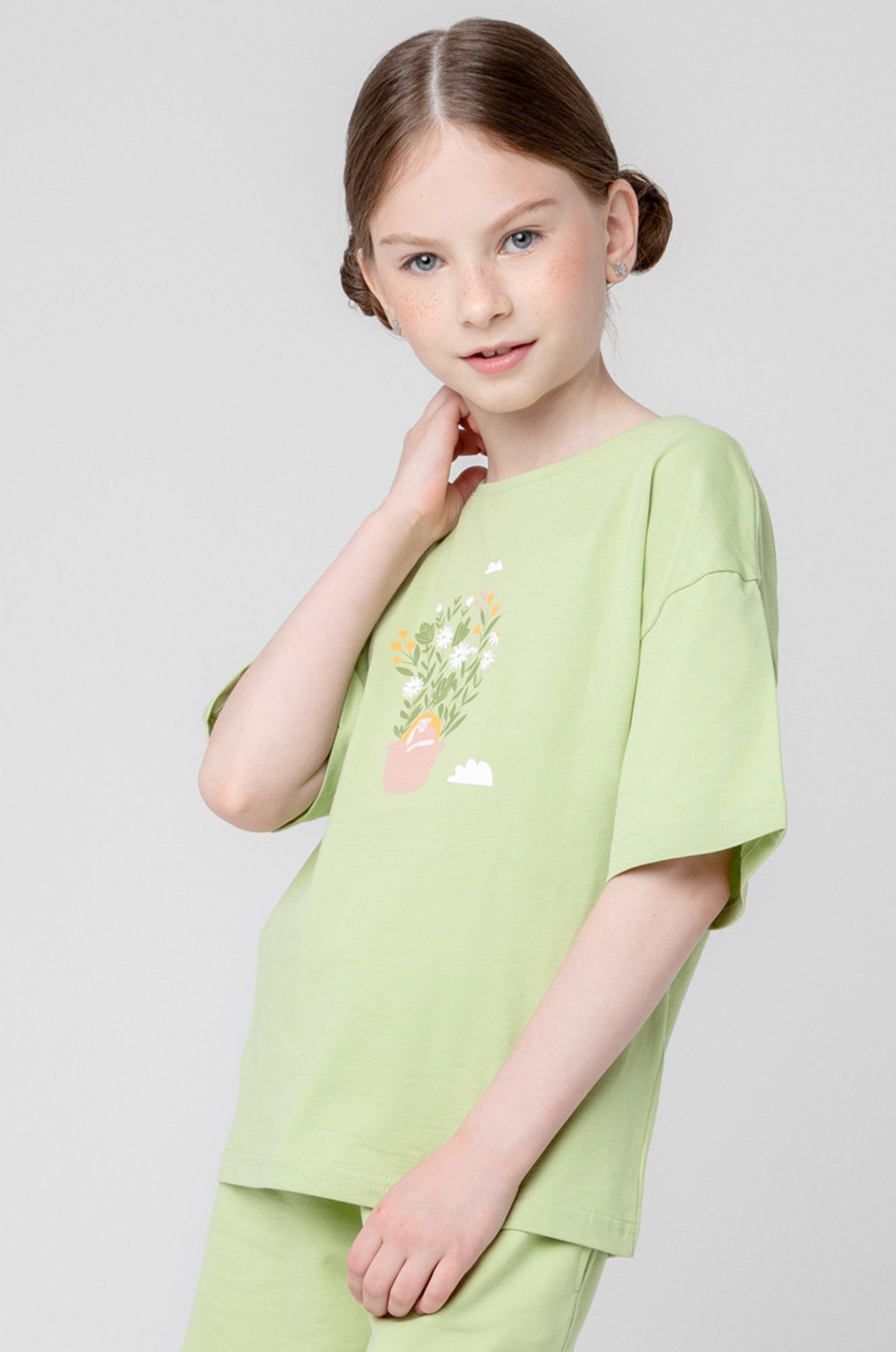 Футболка оверсайз из супрема для девочки Crockid