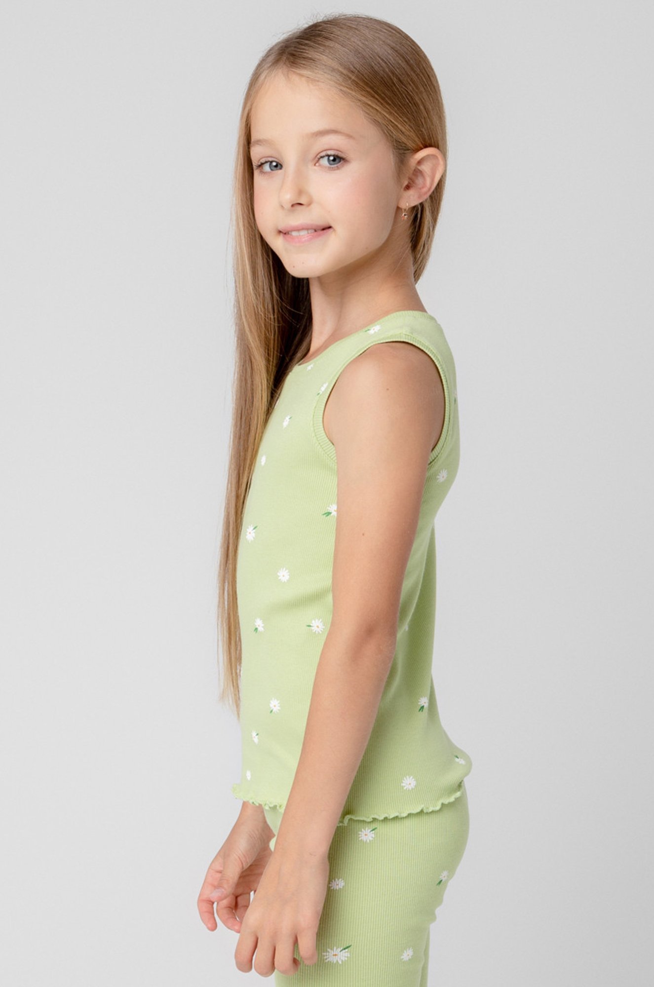 Майка в рубчик из кашкорсе для девочки Crockid