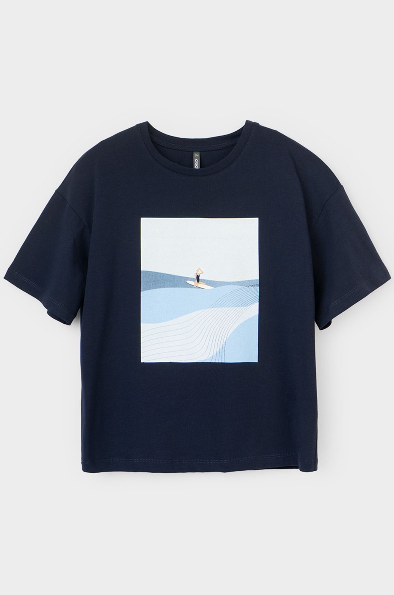 Футболка оверсайз из супрема для девочки Crockid