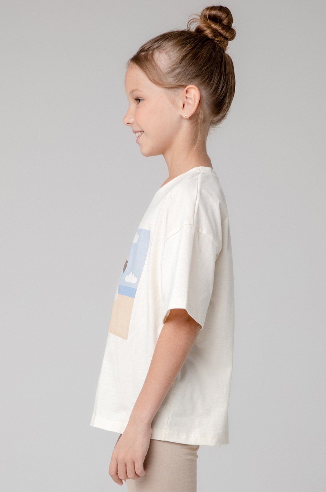 Футболка оверсайз из супрема для девочки Crockid